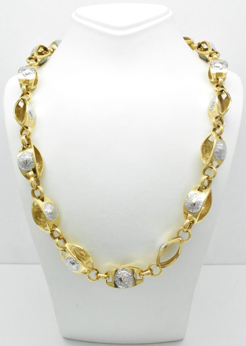 Мъжки златен ланец Medusa 14K с масивни звена