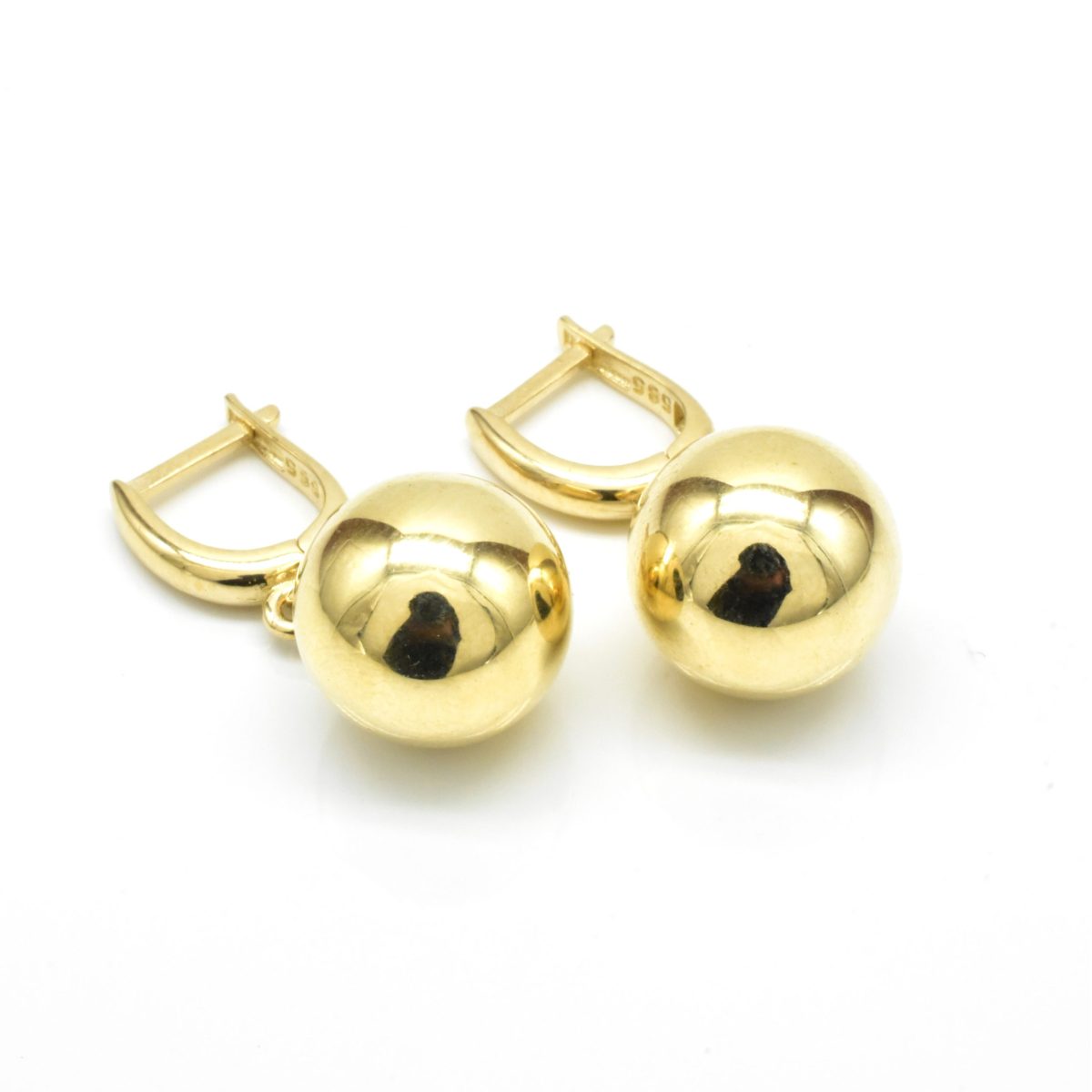 златни обеци топка 14K висящи Avangard Gold