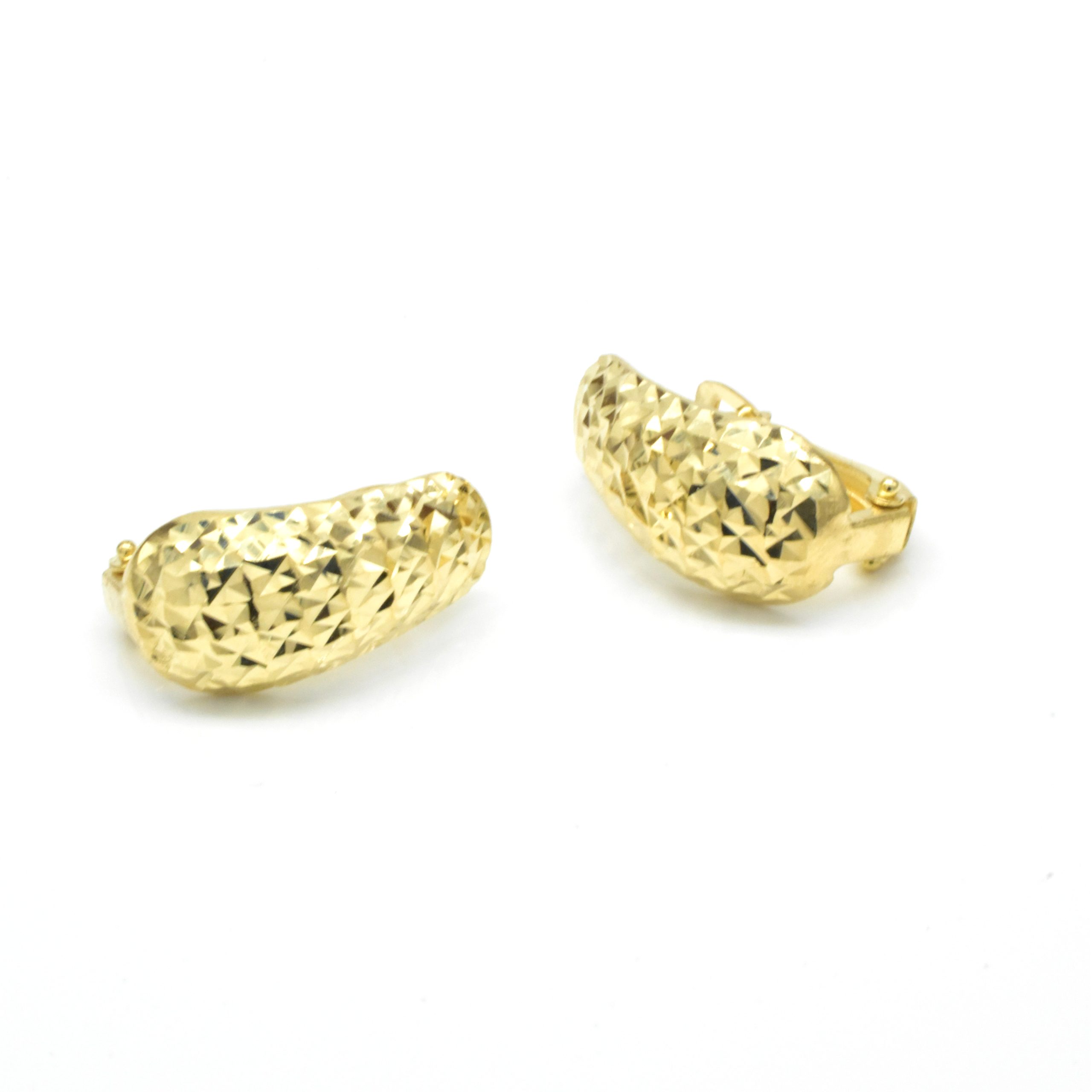 ежедневни златни обеци с блясък 14K