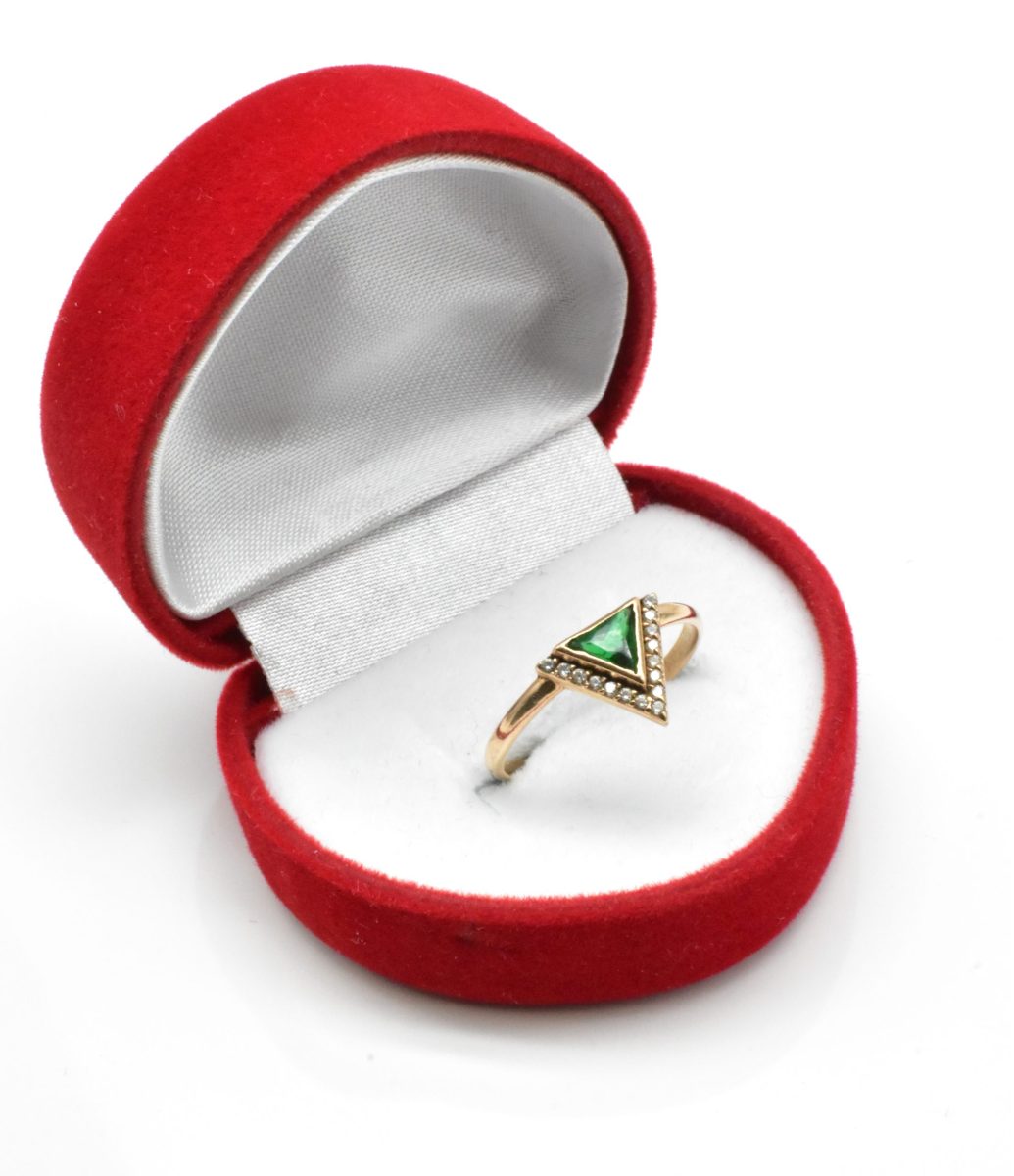Златен пръстен Green 14K размер 55