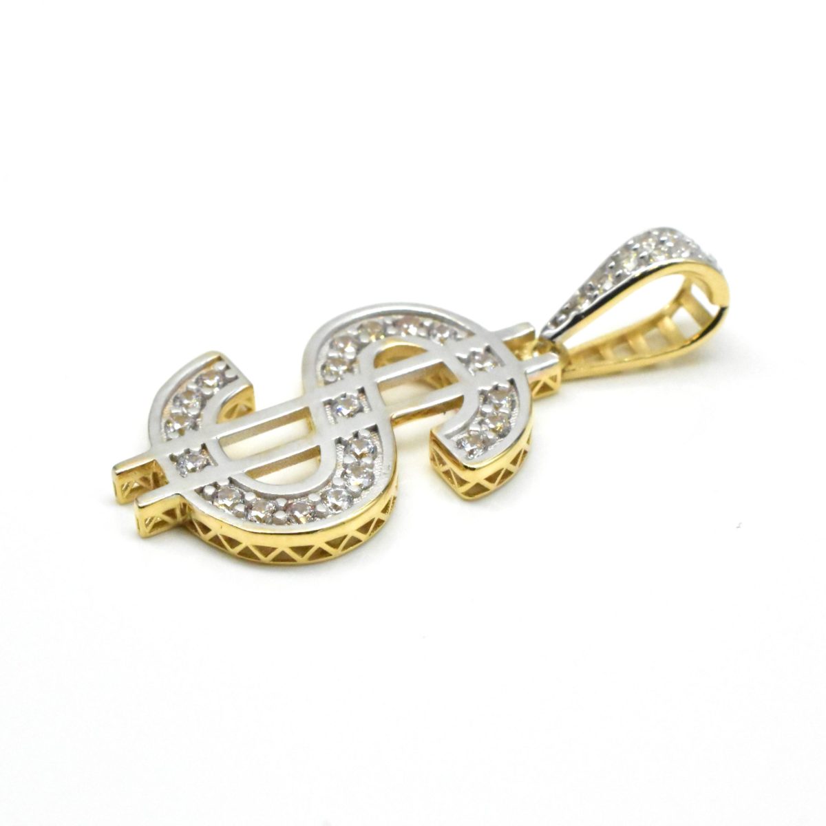 златна висулка долар 14K с цирконии Avangard Gold
