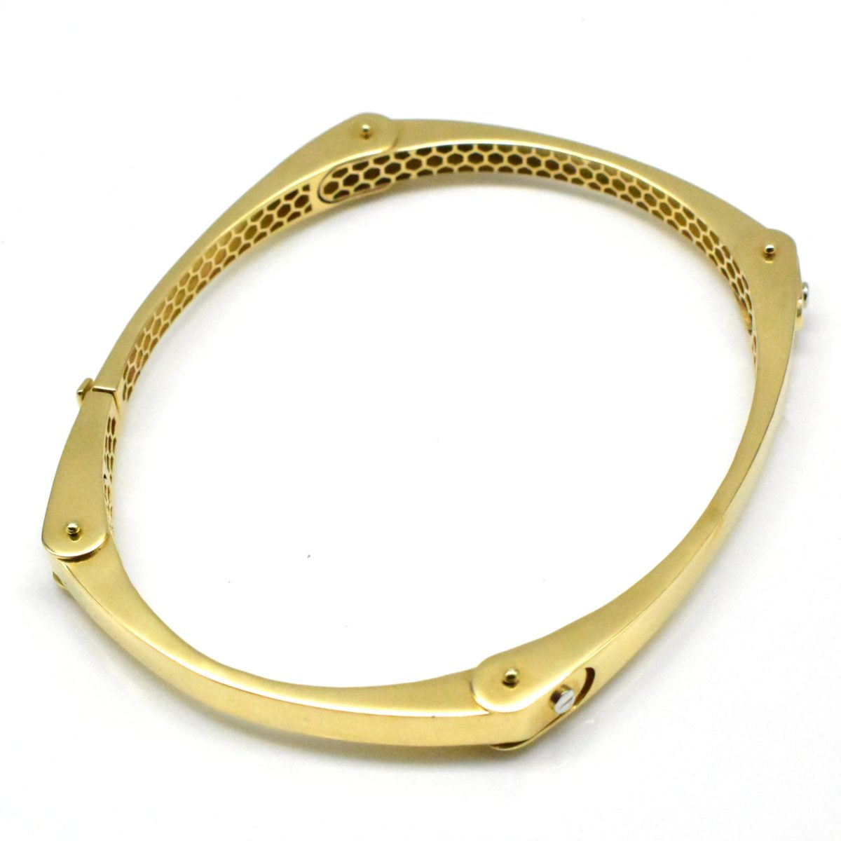 Мъжка твърда златна гривна 14K