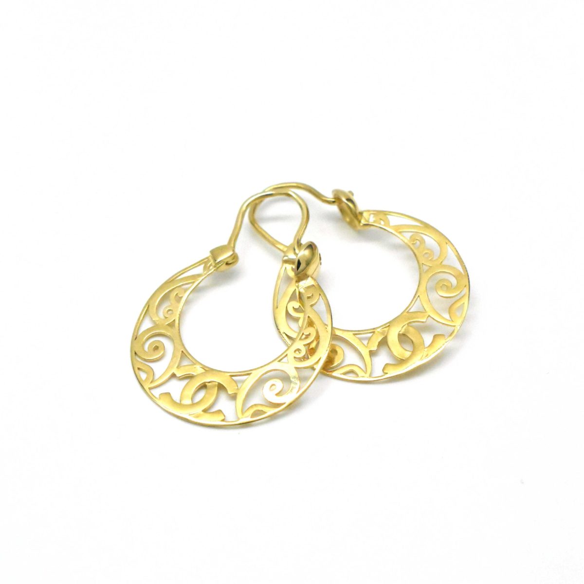 златни обеци полукръг 14K 585 Avangard Gold