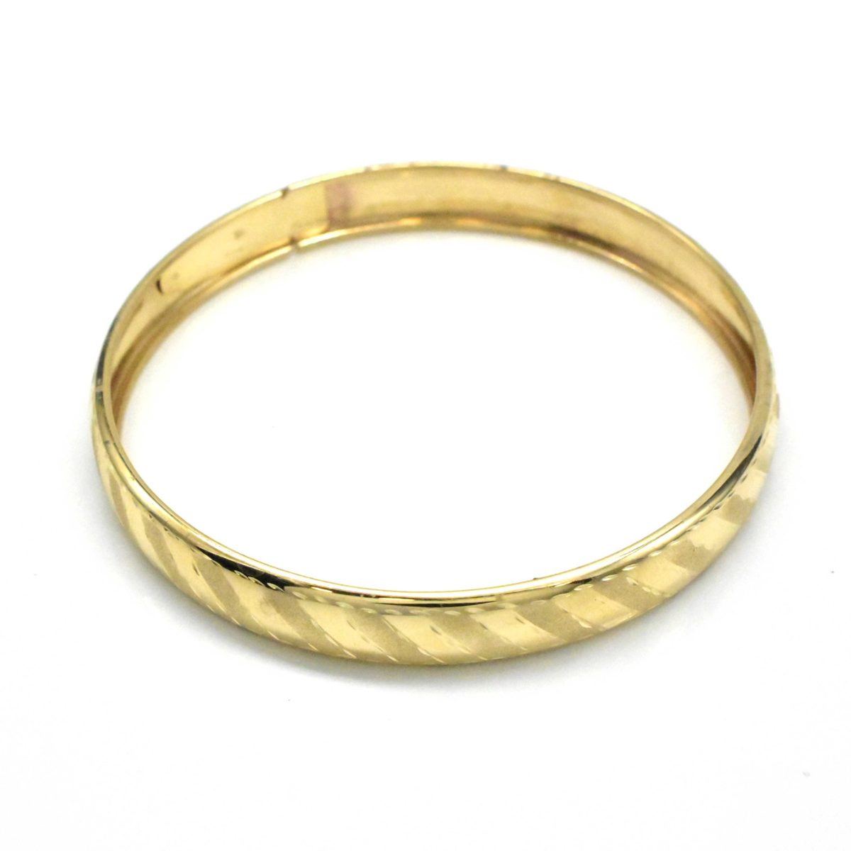 масивна златна твърда гривна 14К 585 фасетирана Avangard Gold