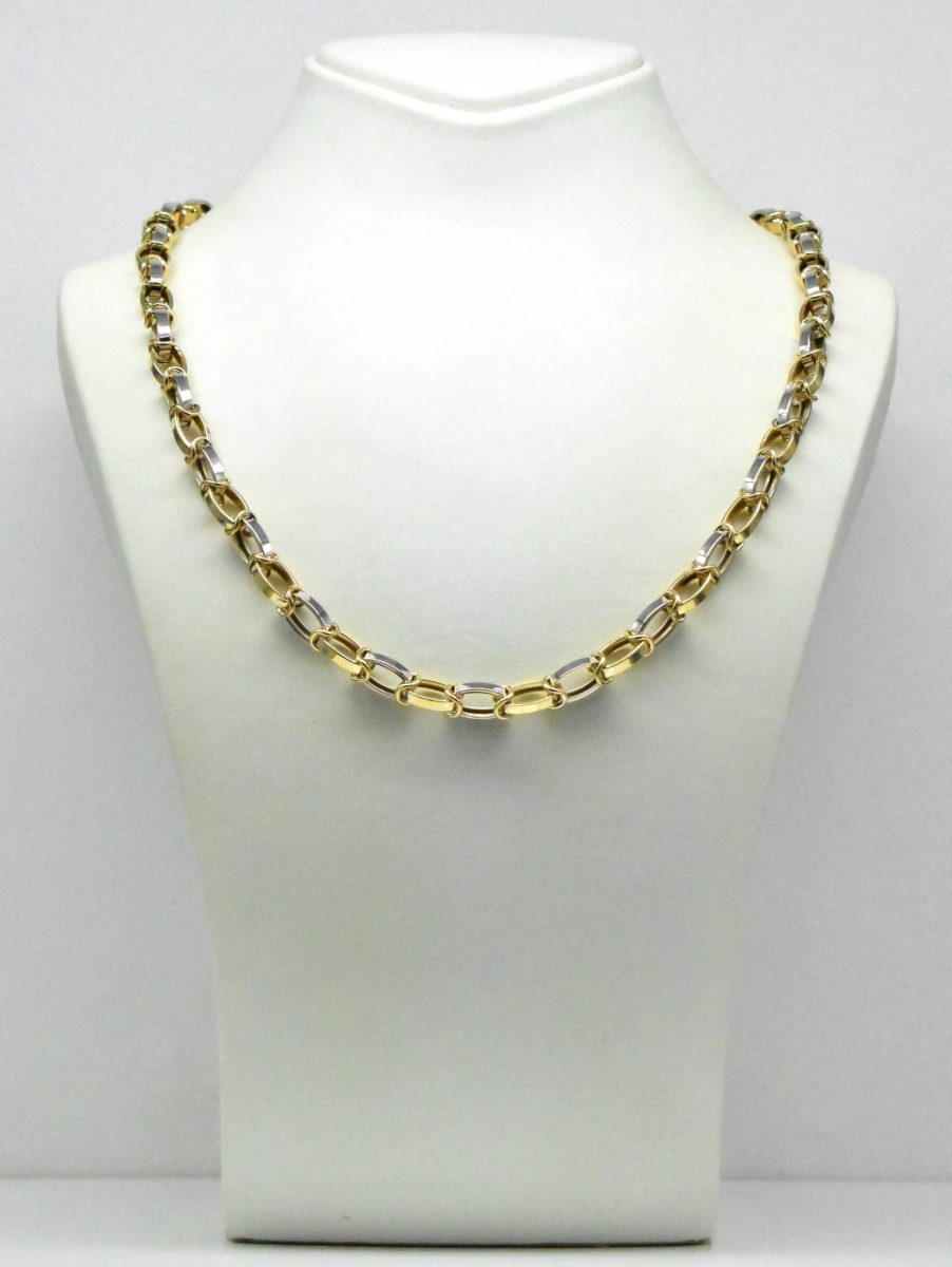 Мъжки двуцветен златен ланец 14K Avangard Gold