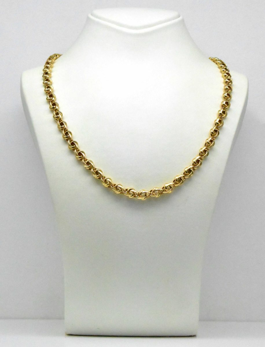 Мъжки златен ланец Byzantine 14K от жълто злато