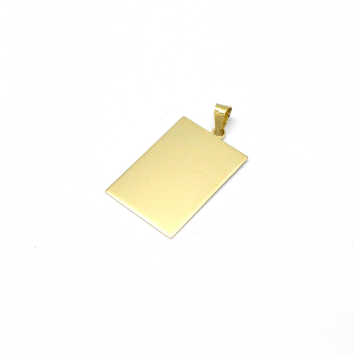 златна висулка плочка 14K 585 правоъгълна гладка