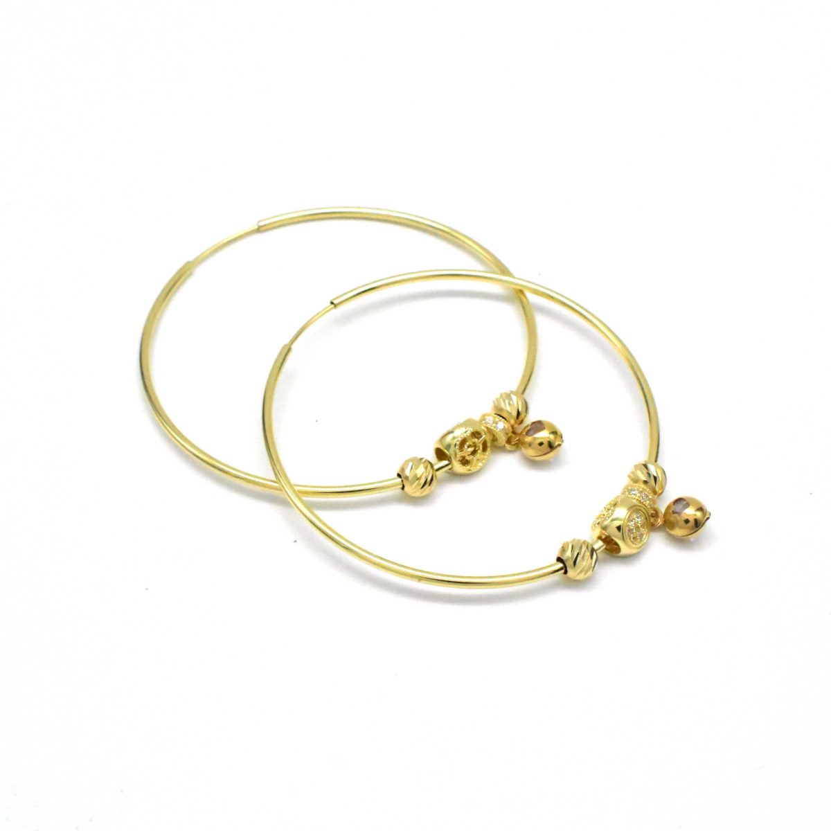 златни обеци халки масивни 14K 585 Avangard Gold