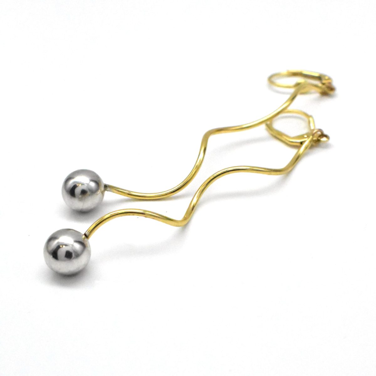 златни обеци асиметрични 14K 585 Avangard Gold