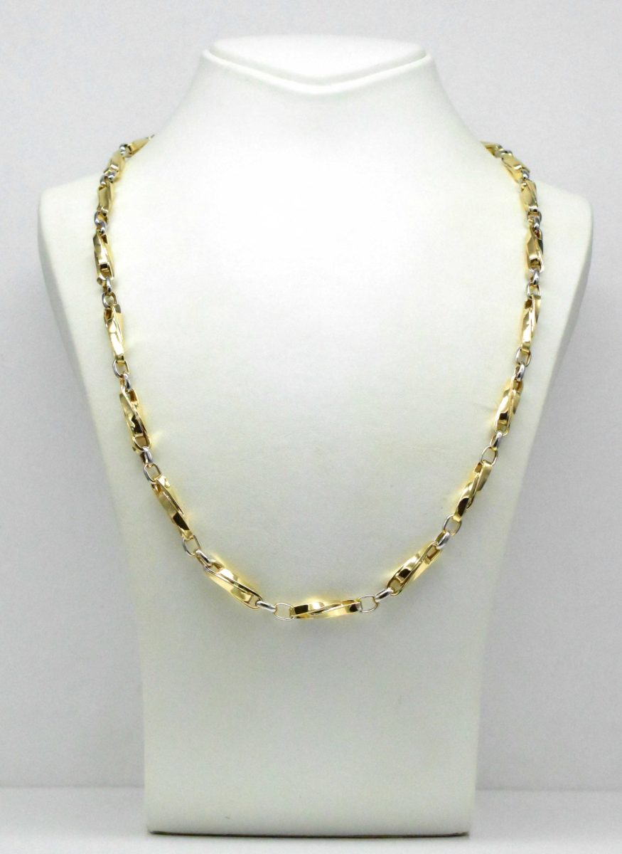 Мъжки златен ланец с удължени звена 14K 18.93гр
