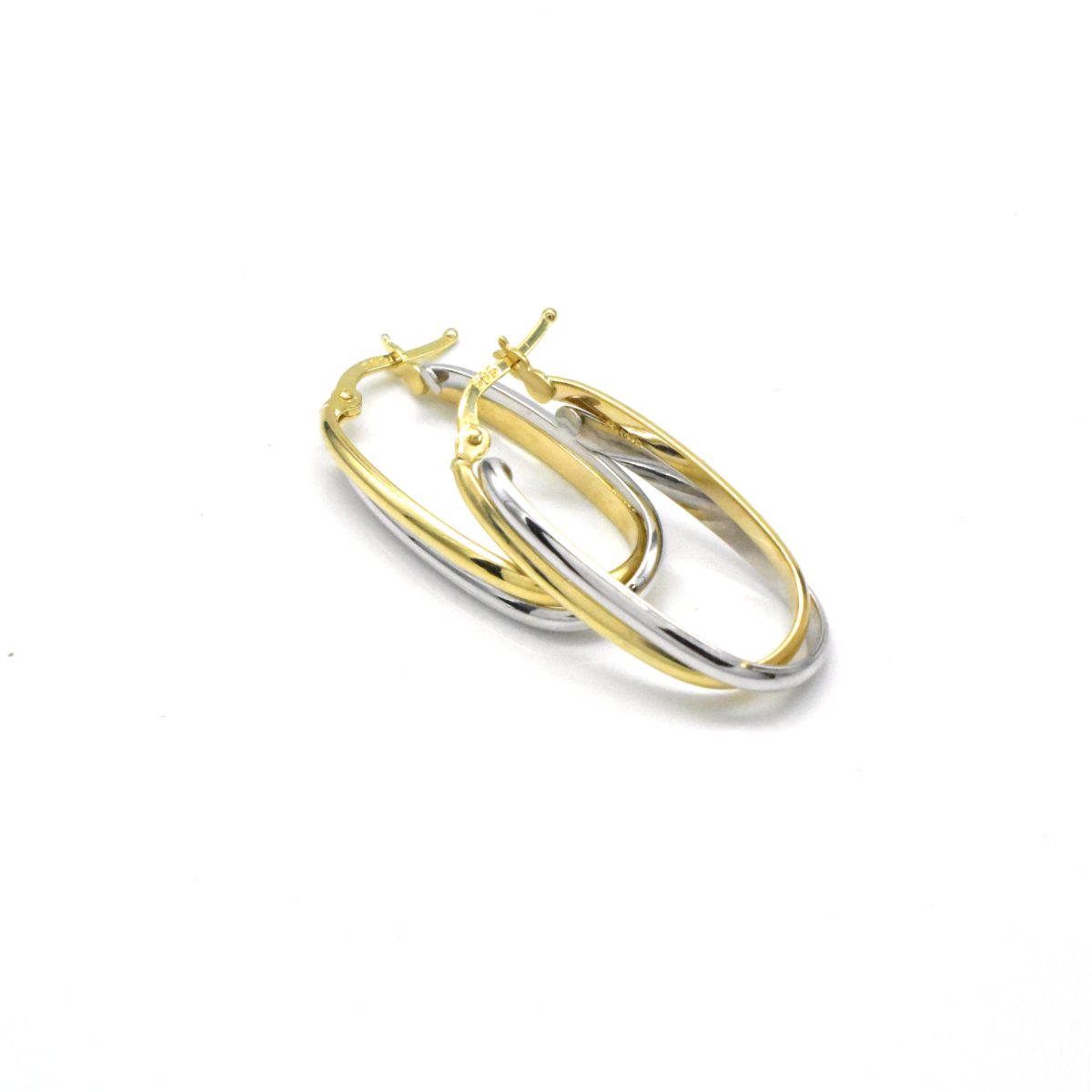 Елегантни обеци от жълто и бяло злато – Avangard Gold