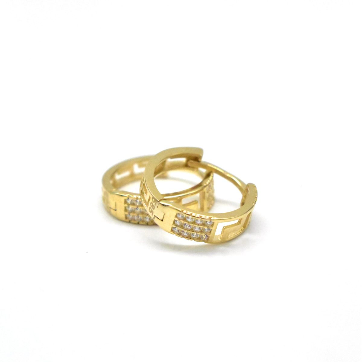 Дамски златни халки с циркони 585 – Avangard Gold