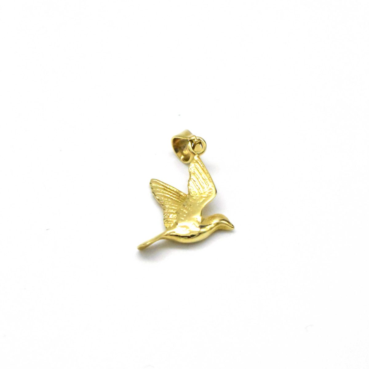 Златна висулка лястовица 14K