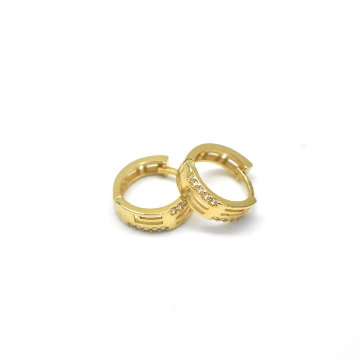 Ежедневни златни обеци 14 карата с камъни – Avangard Gold