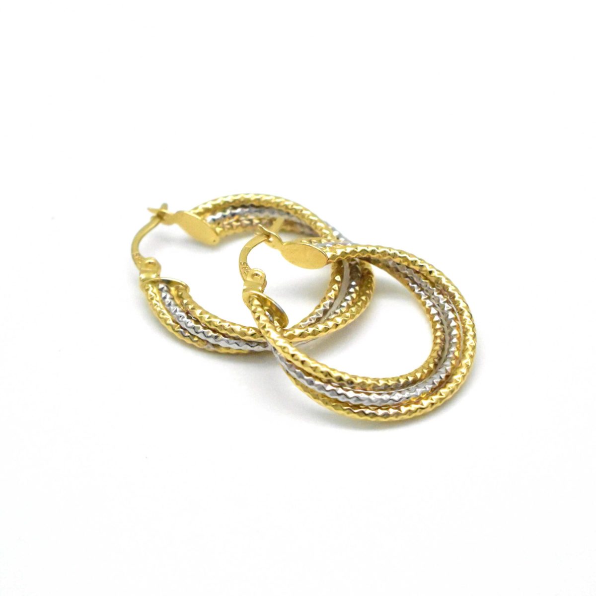Дамски златни обеци халки 585 проба – Avangard Gold