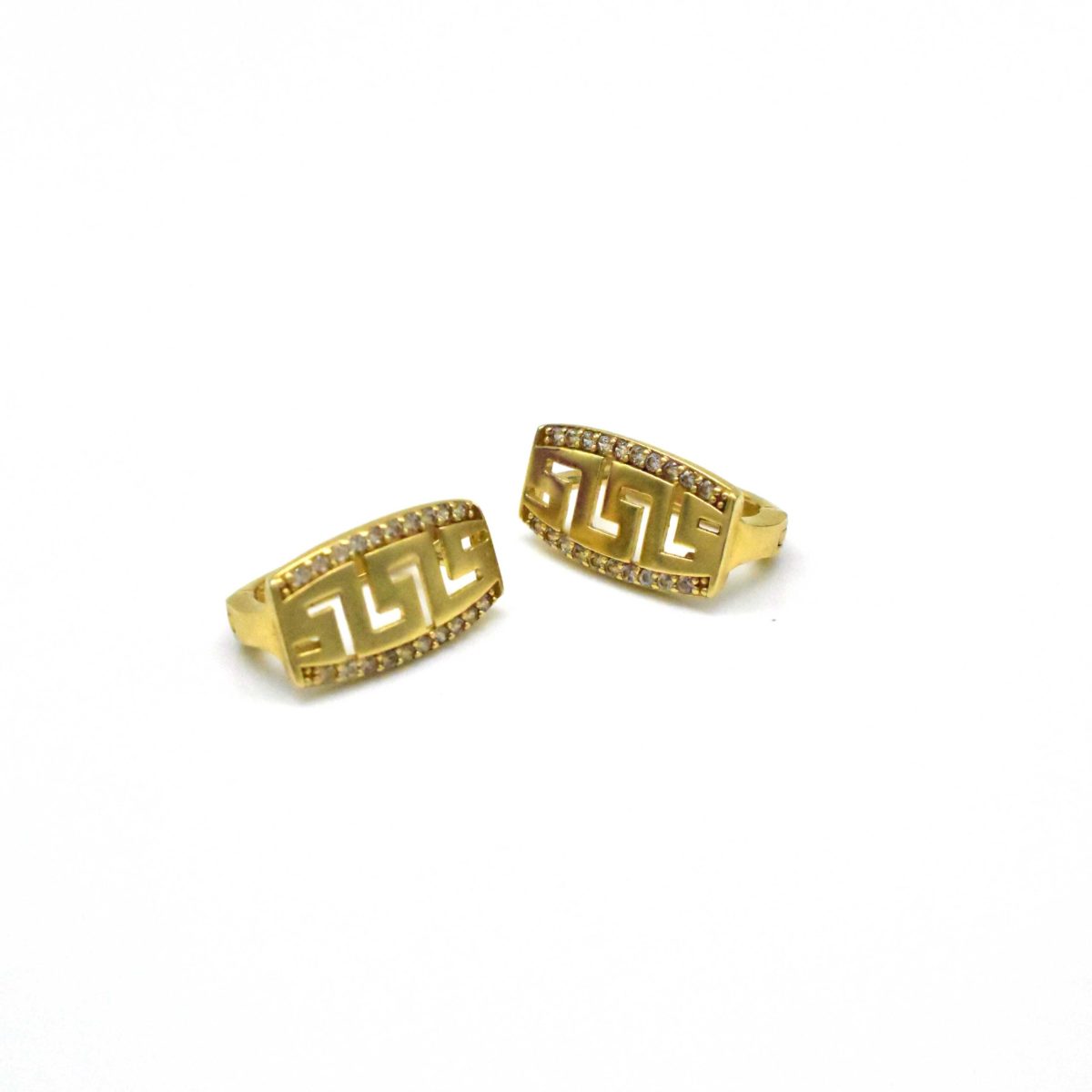 Златни обеци ежедневни 14К – 3.15гр, гръцки дизайн – Avangard Gold