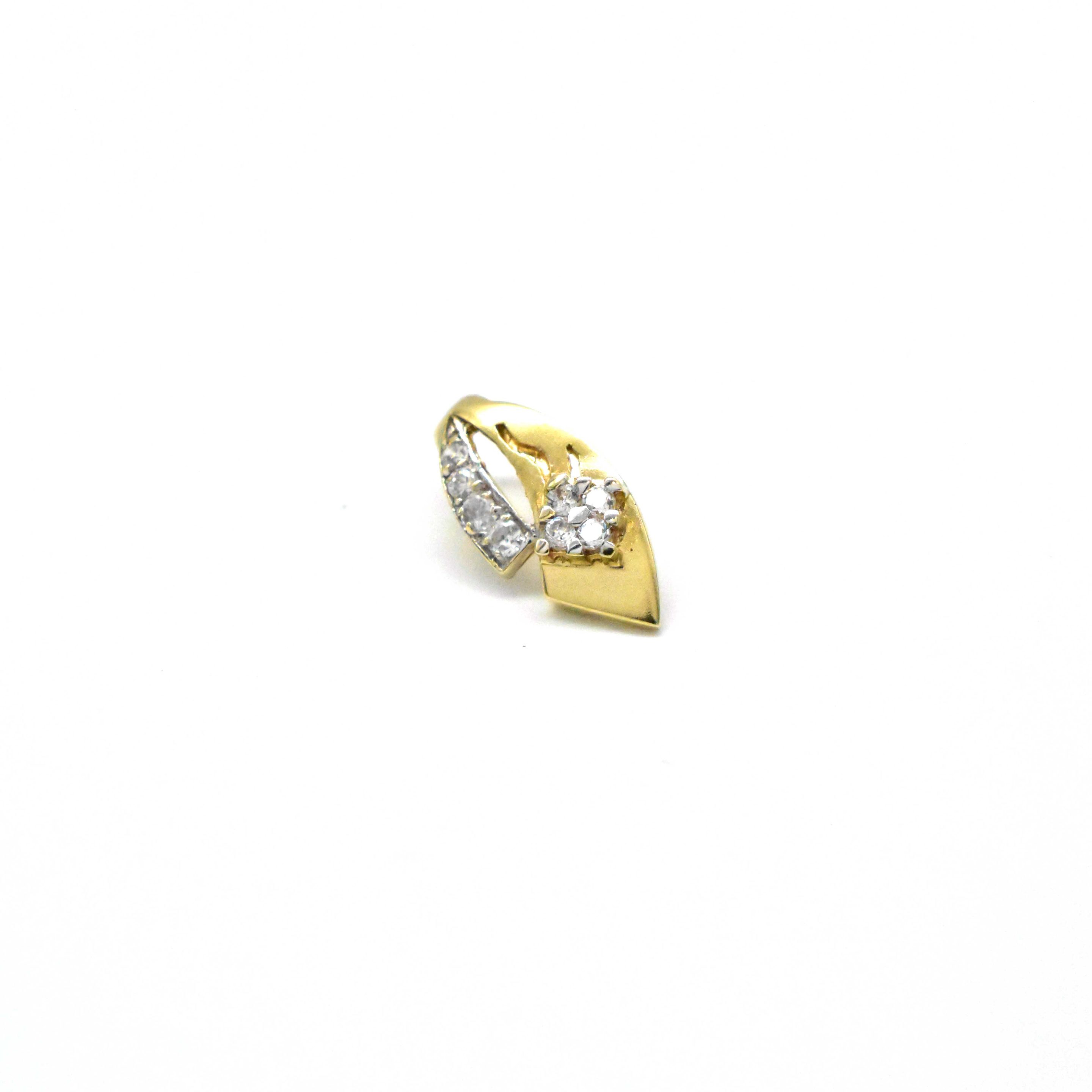 Златна висулка с цирконий 14K