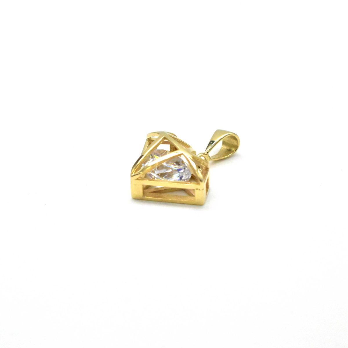 Златна висулка с цирконий 14K
