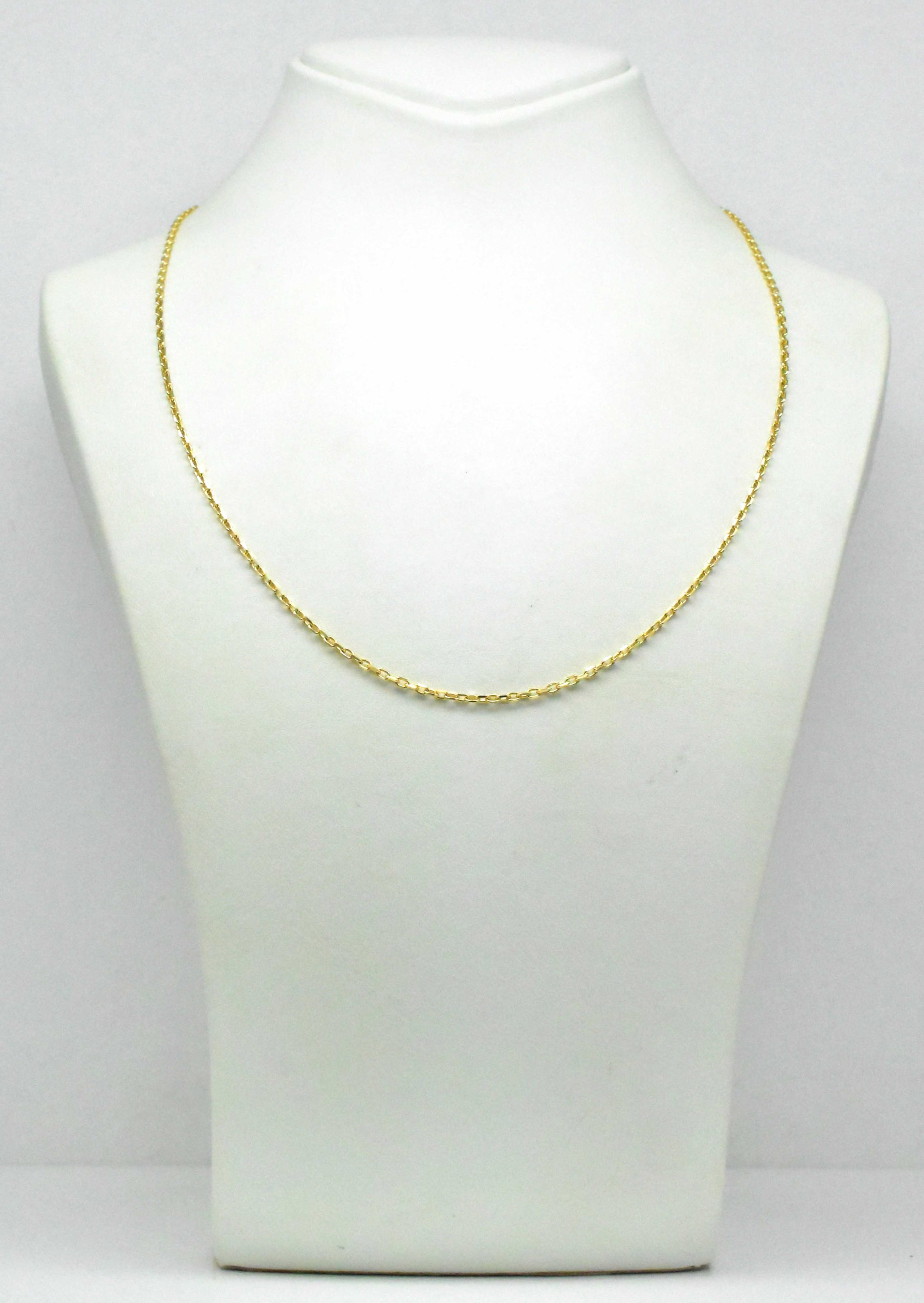 Мъжки златен ланец 14K с фина плетка