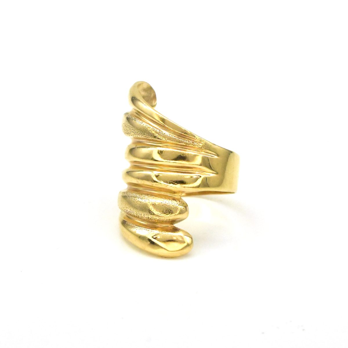 Дамски златен пръстен Spiral Wave 14K от жълто злато