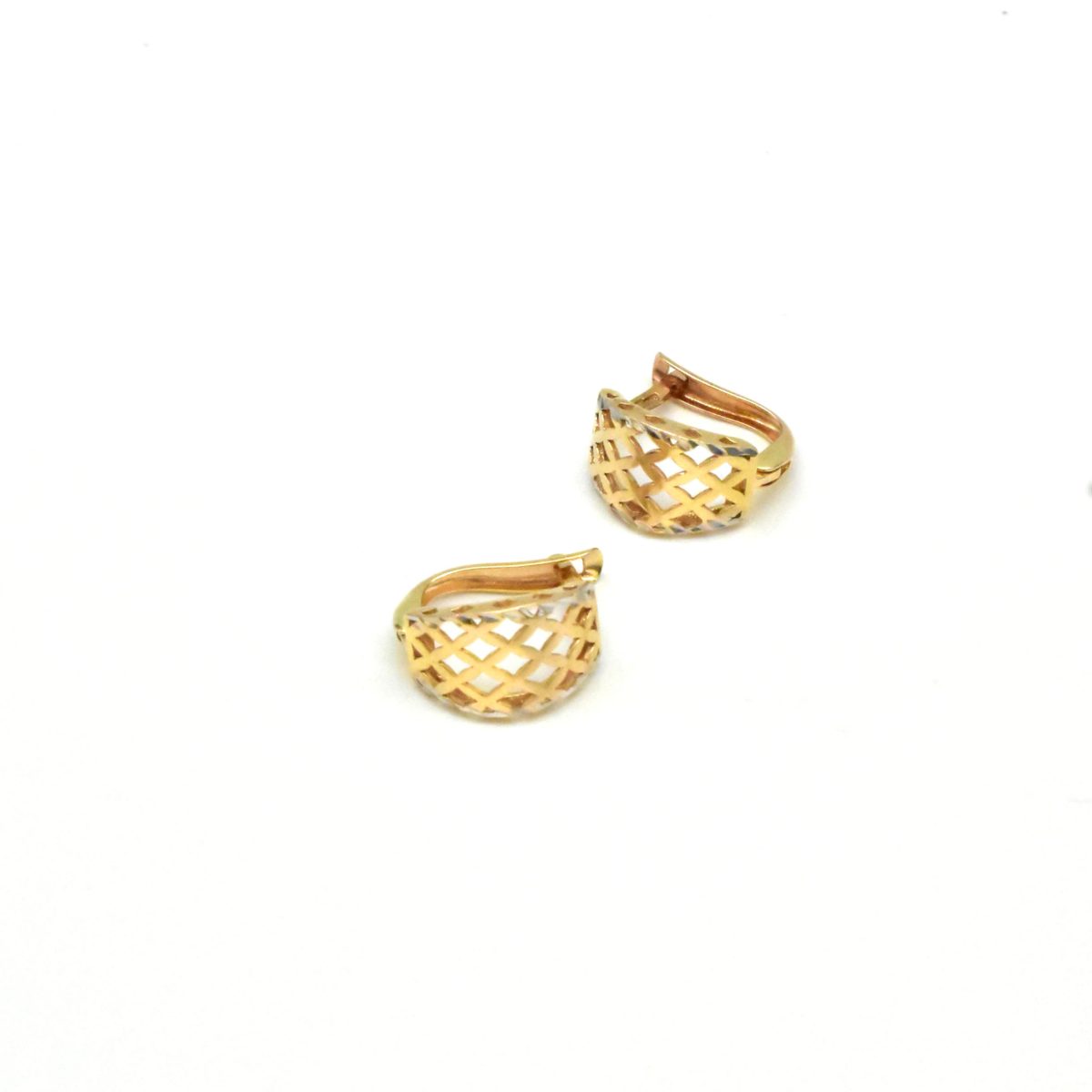 Дамски ажурни златни обеци 585 – Avangard Gold