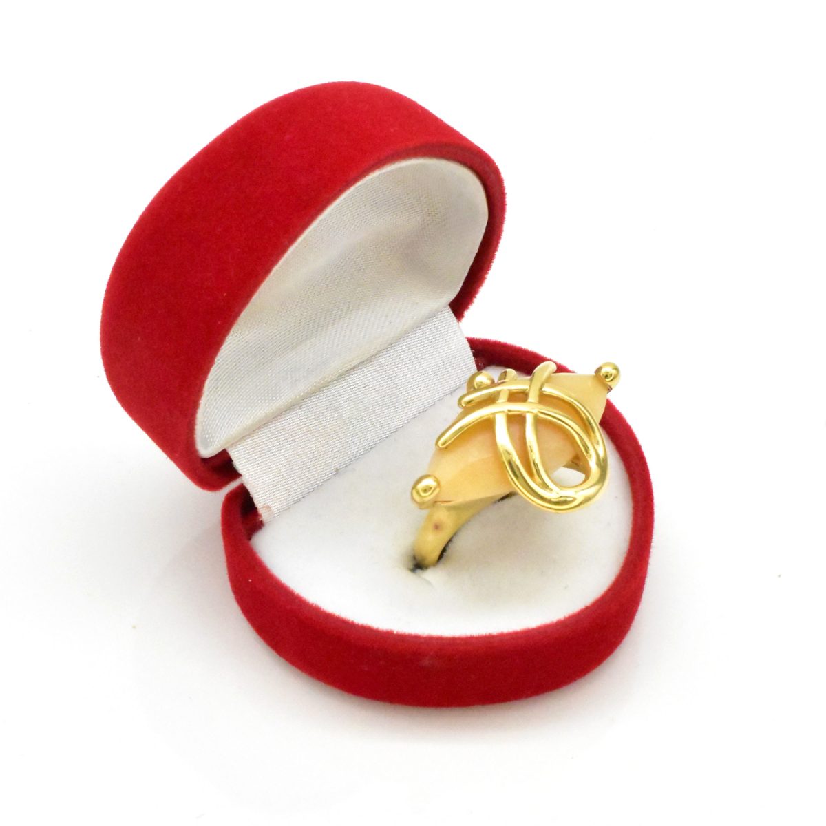Дамски златен пръстен Rose Stone 14K