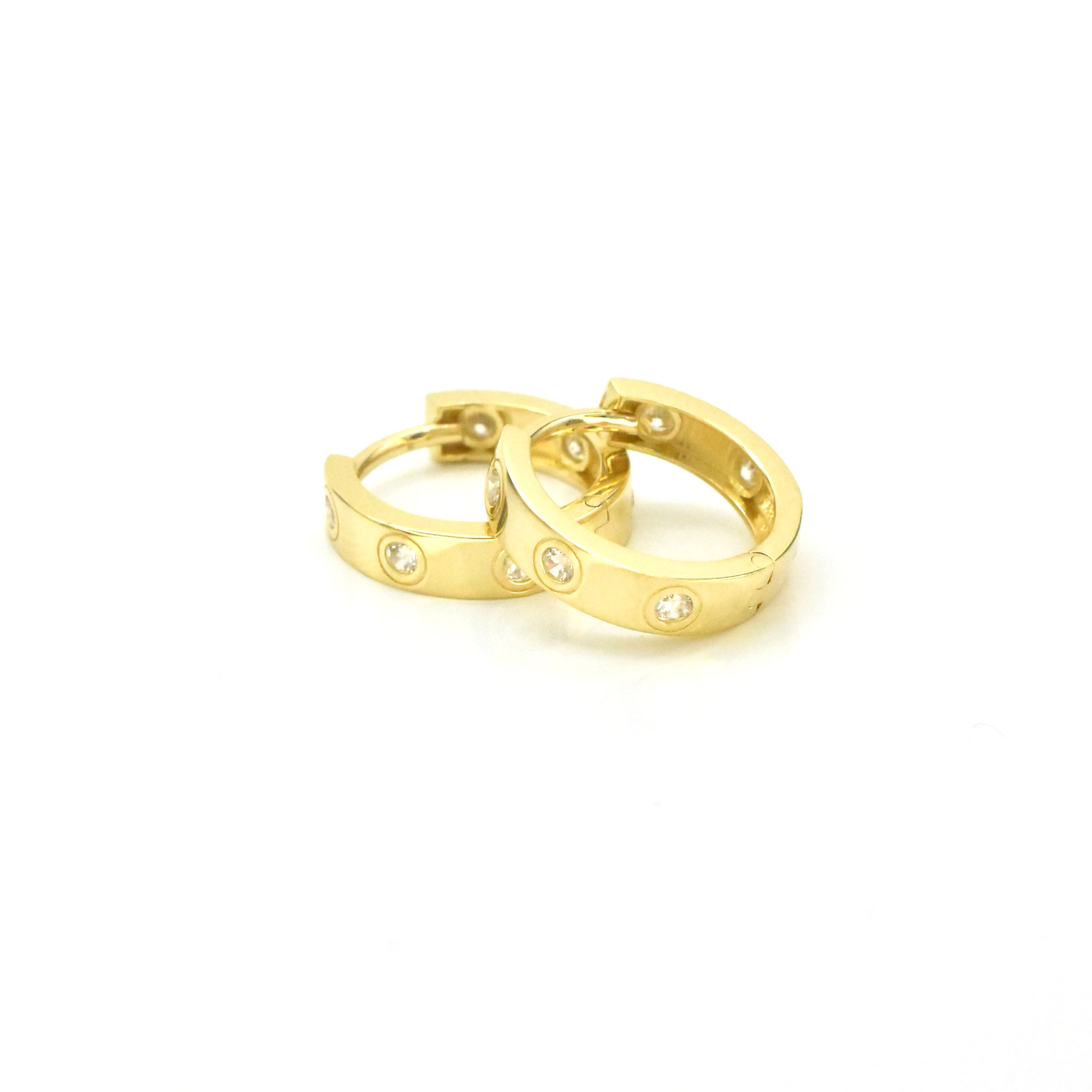 Елегантни дамски златни халки 585 – Avangard Gold