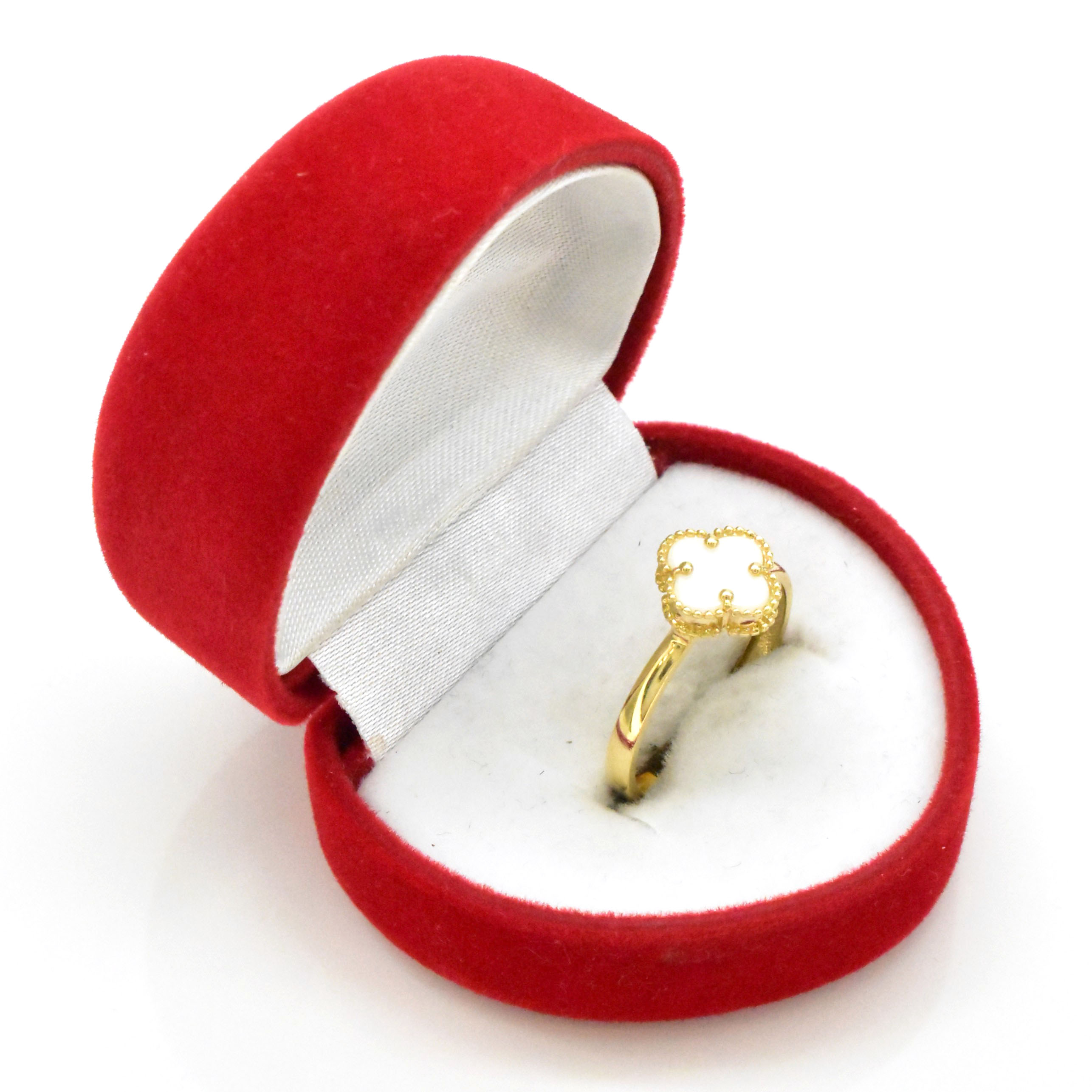 Пръстен White Clover 14K – Размер 57