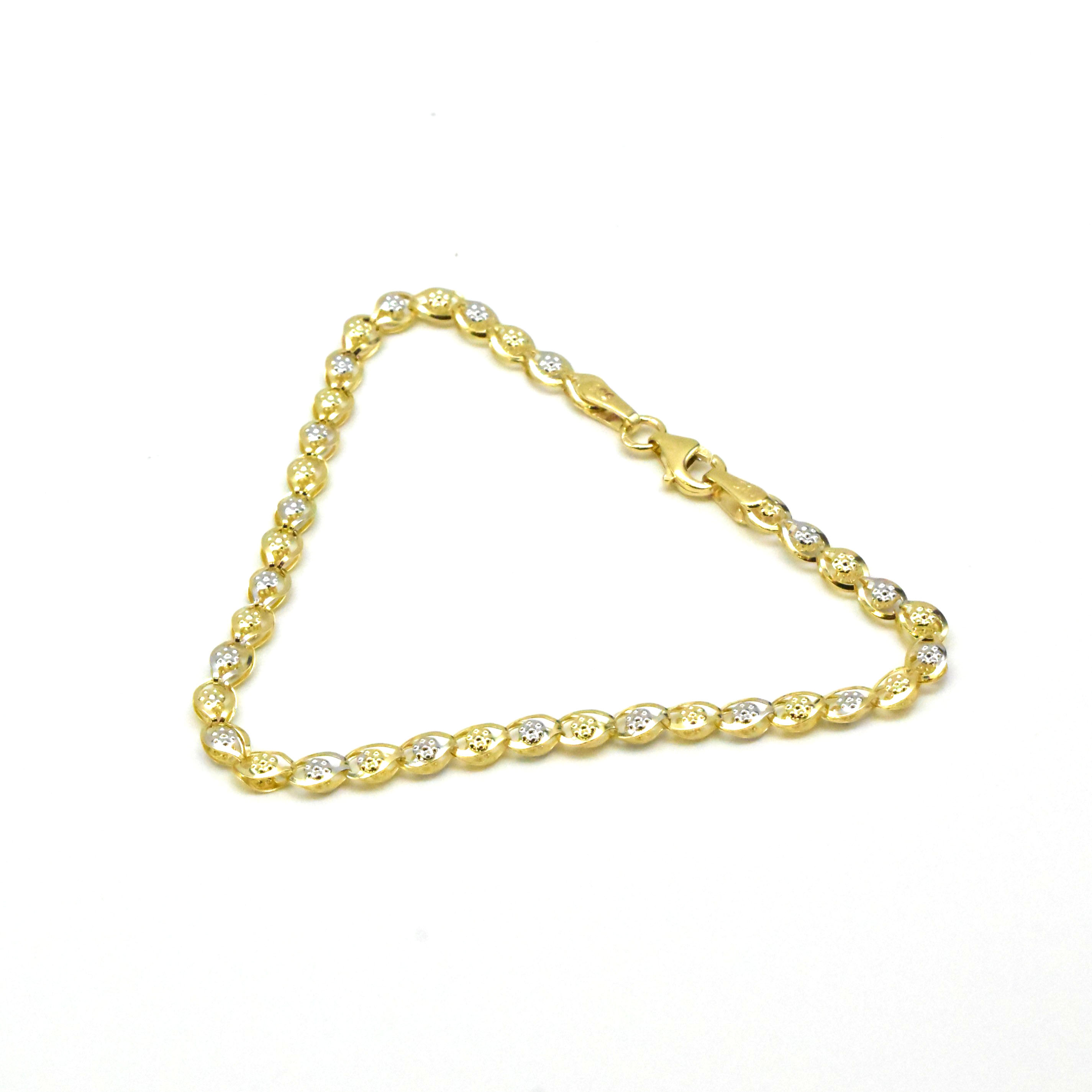 златна гривна бяло и жълто злато 14K 585 Avangard Gold