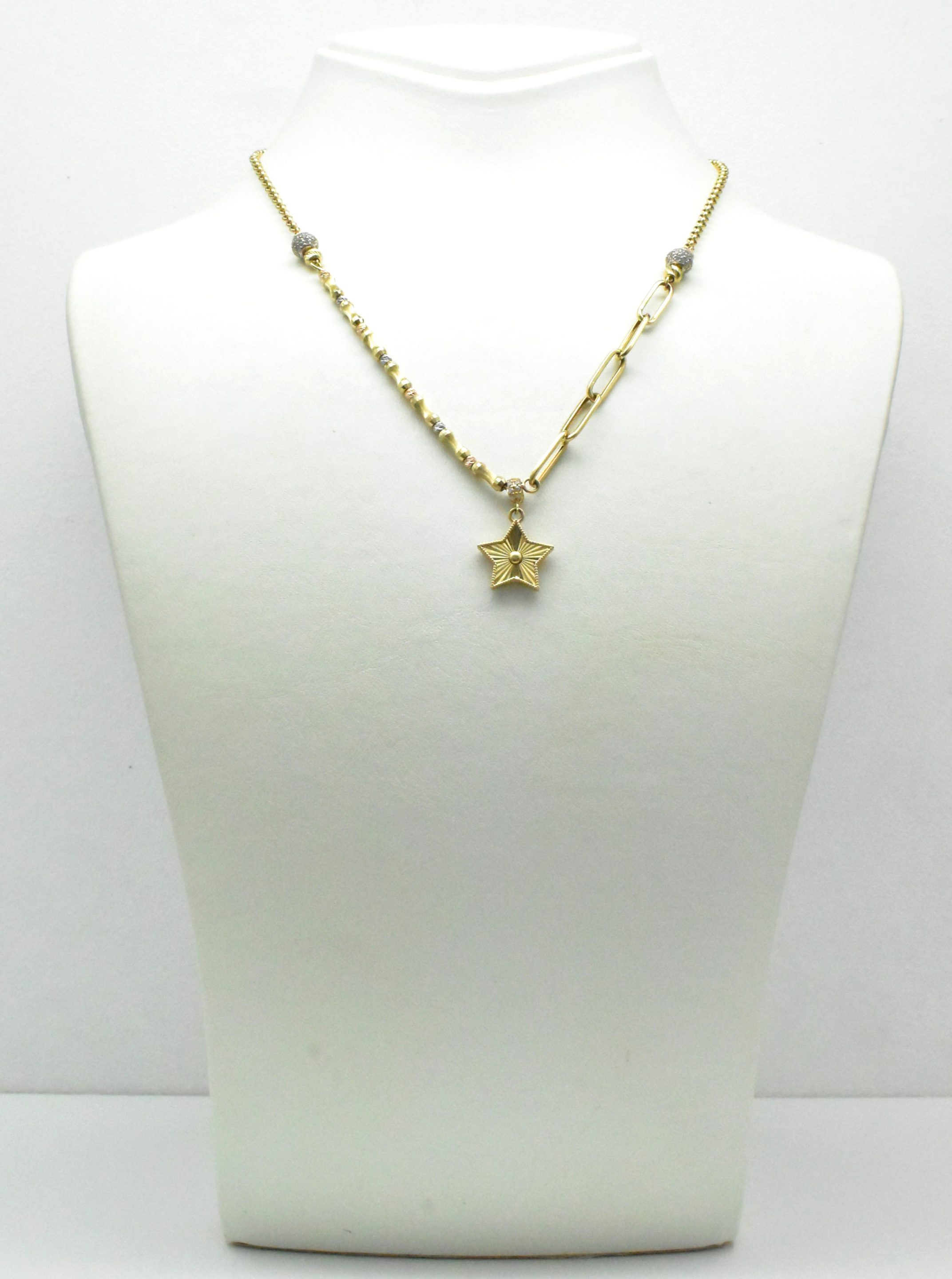 златно колие звезда 14K 585 дамско Avangard Gold