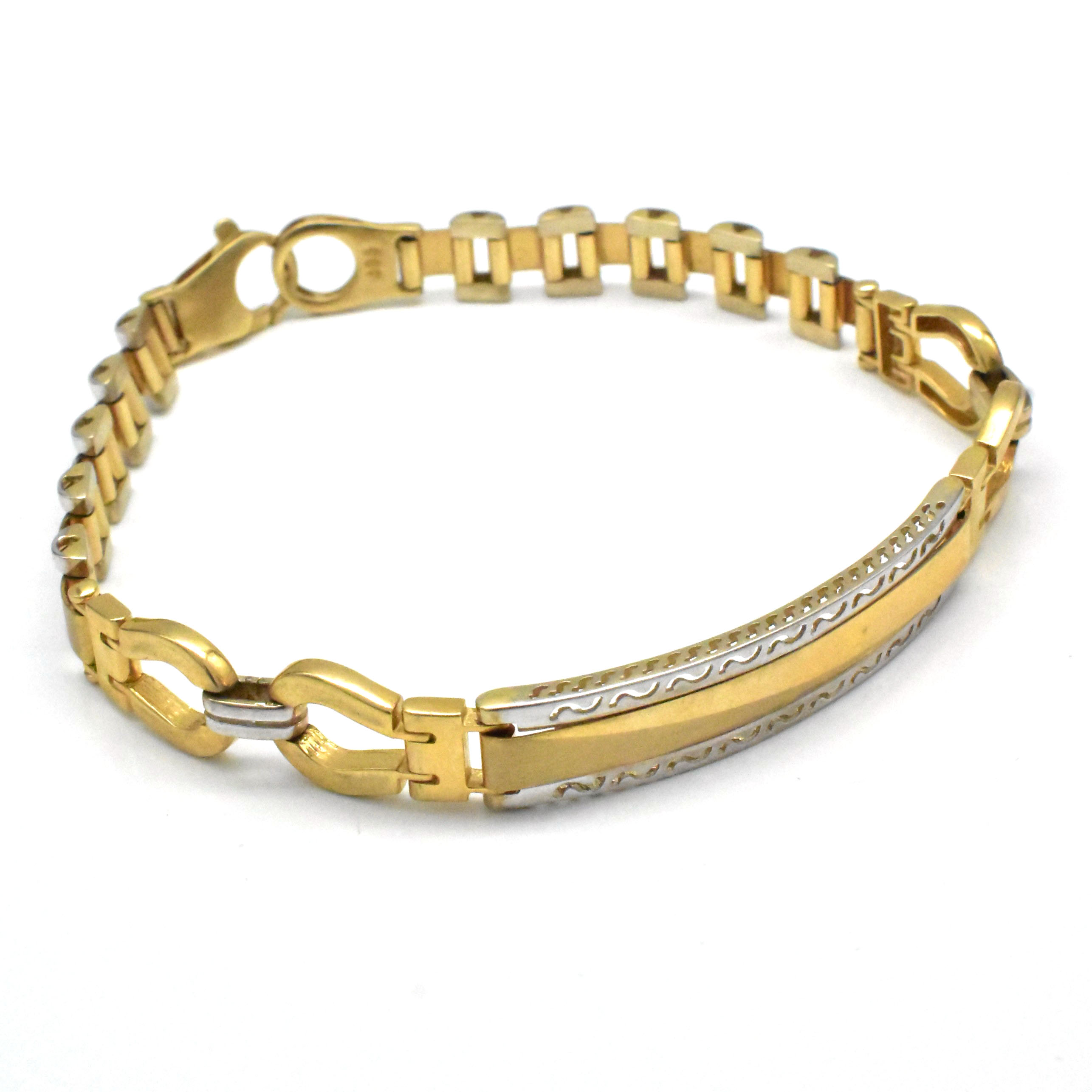 мъжка златна гривна с плочка 14K 585 Avangard Gold
