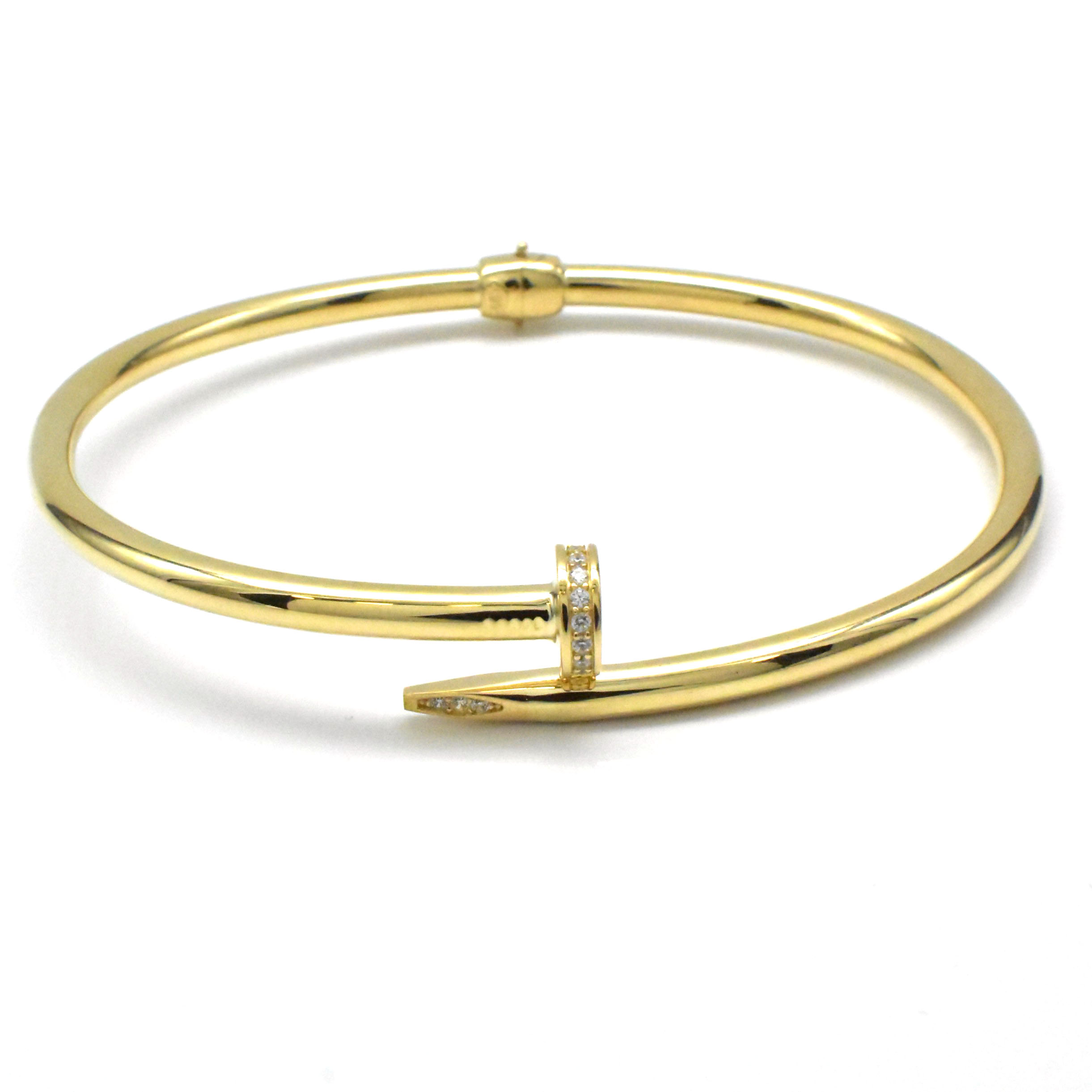 Мъжка златна гривна Пирон 14K с цирконий
