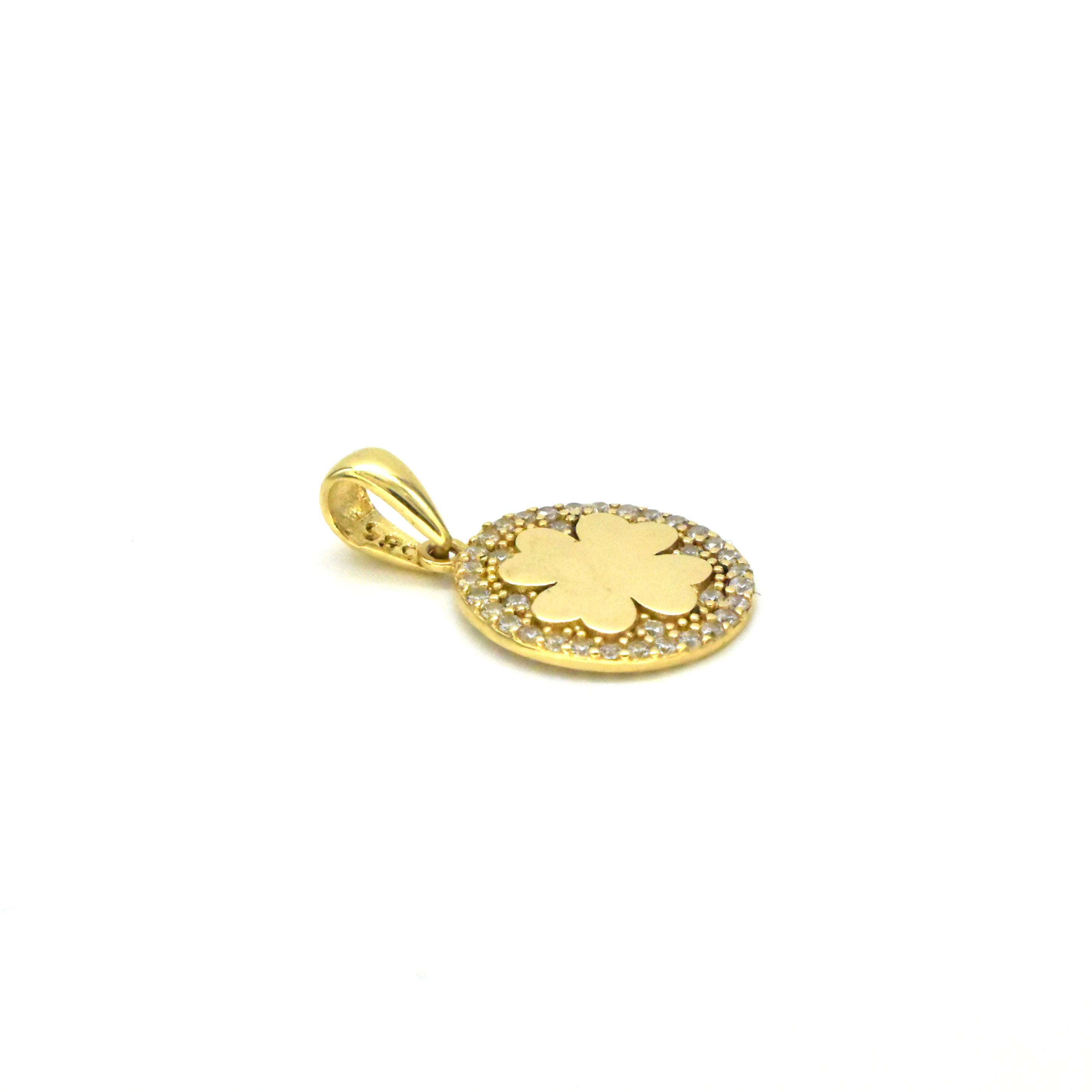 златна висулка детелина 14K 585 Avangard Gold