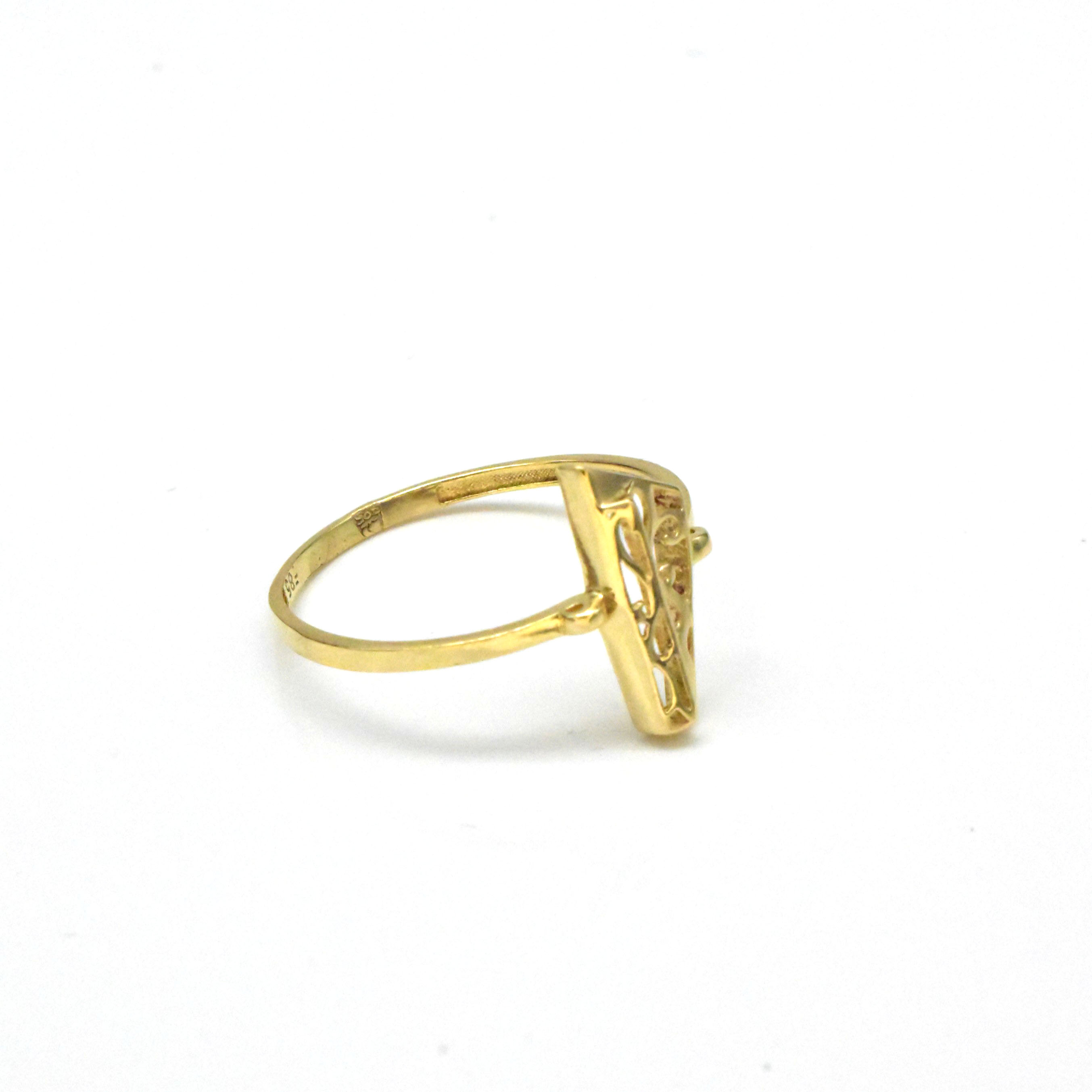 Златен дамски пръстен Ажурно Пиано 14K
