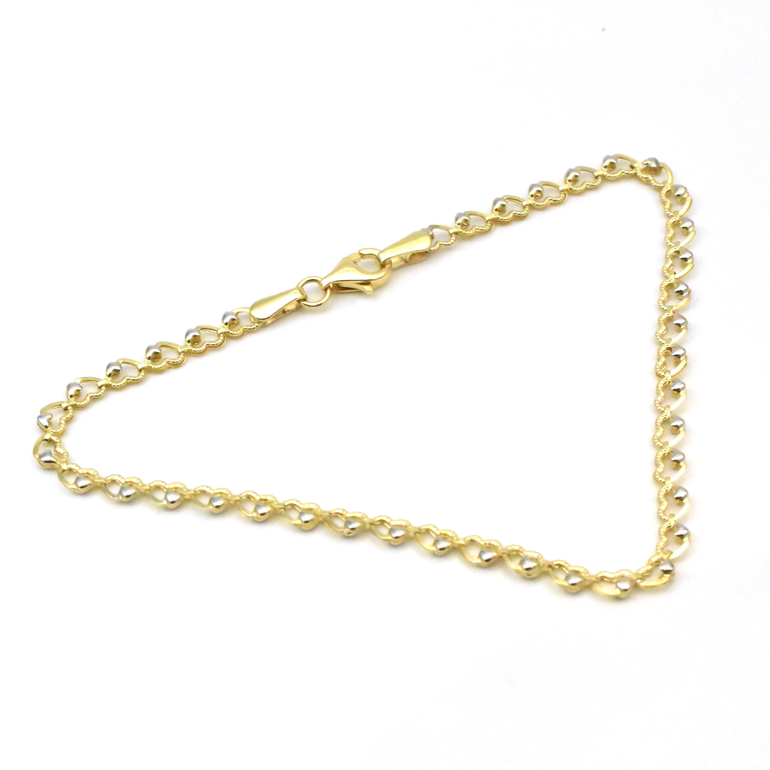 Дамска гривна Avangard Gold със сърца 14K