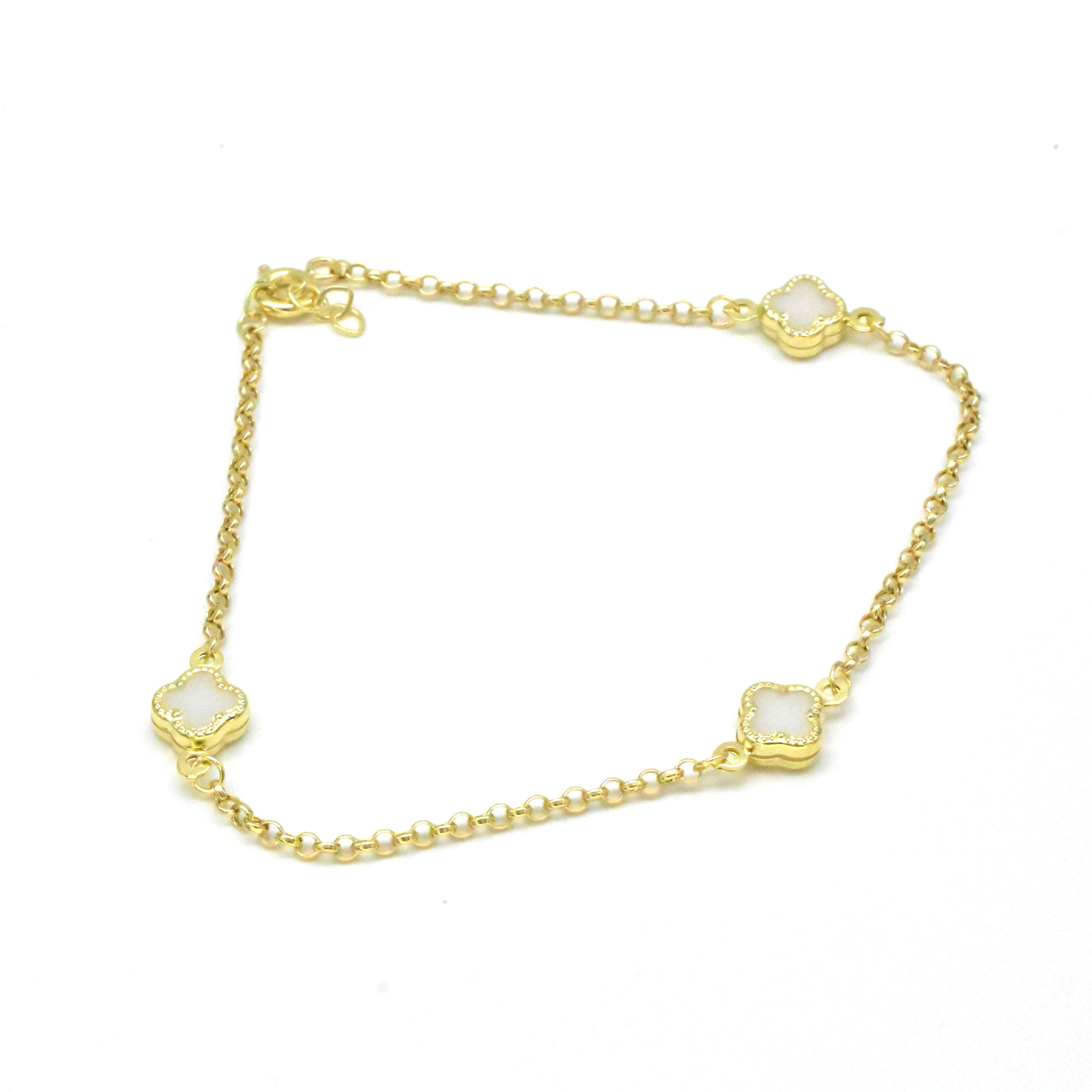 Дамска златна гривна Clover 14K