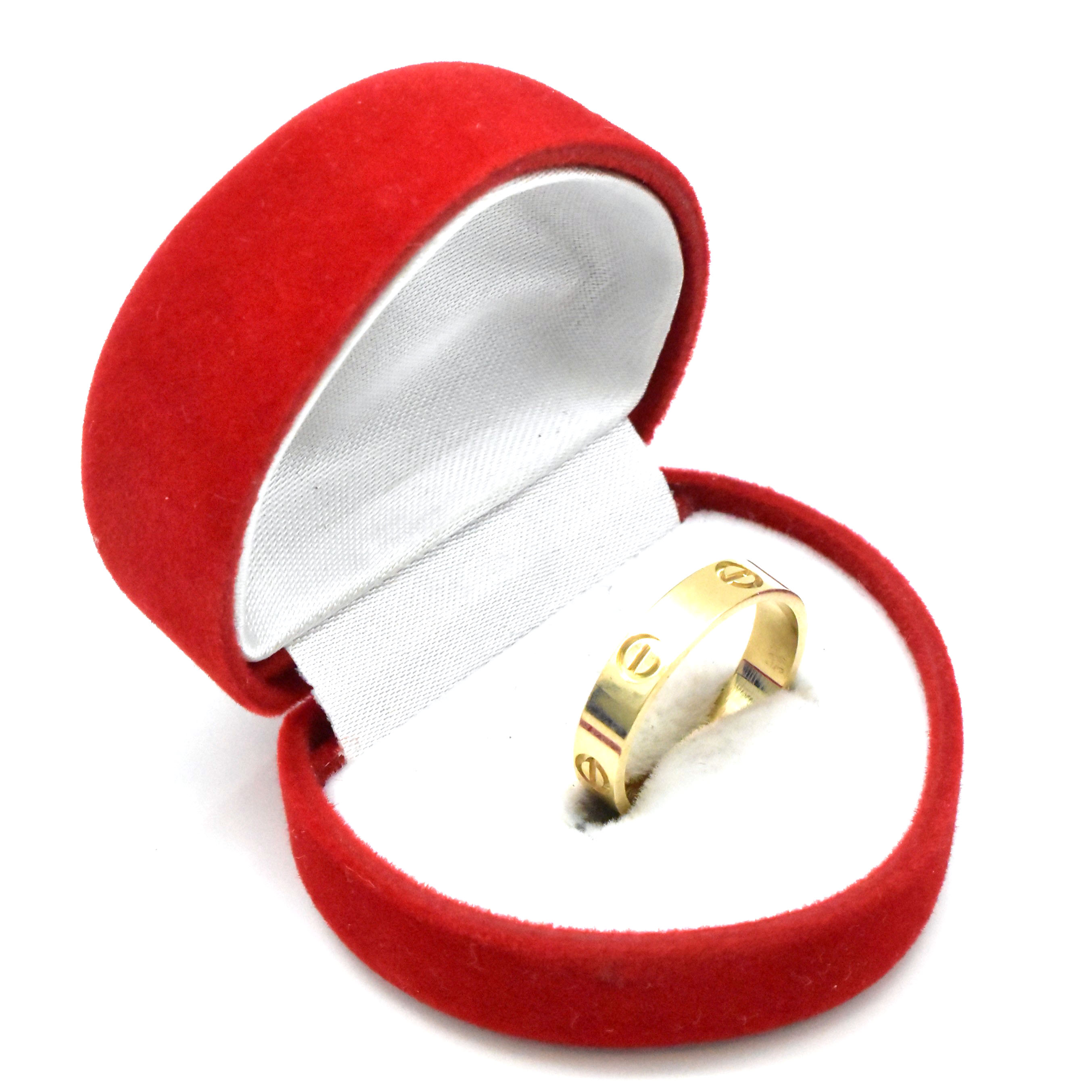 Минималистична брачна халка LOVE 14K размер 56