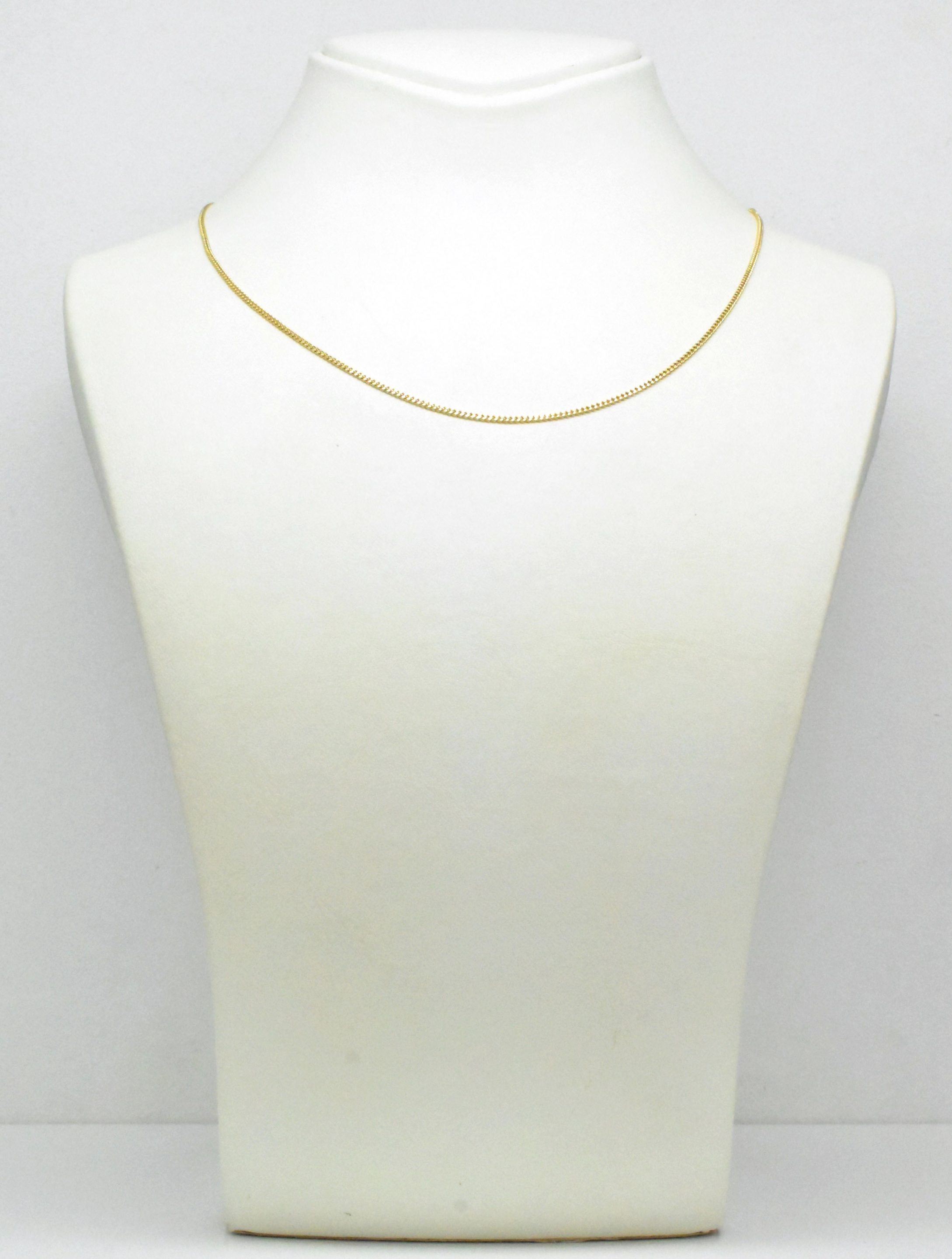 Тънък дамски златен ланец 14K 45см