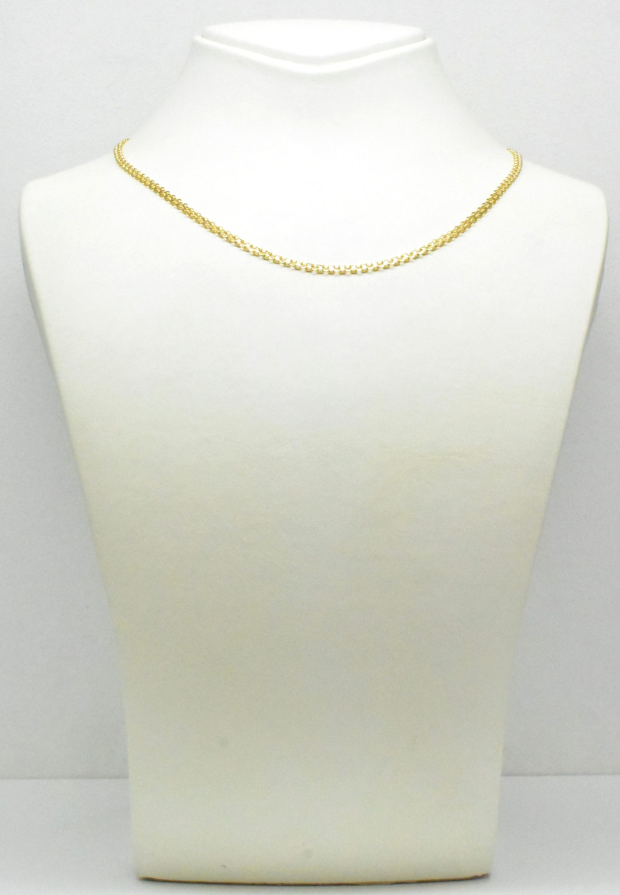 Дамски златен ланец панцер 14K 45см