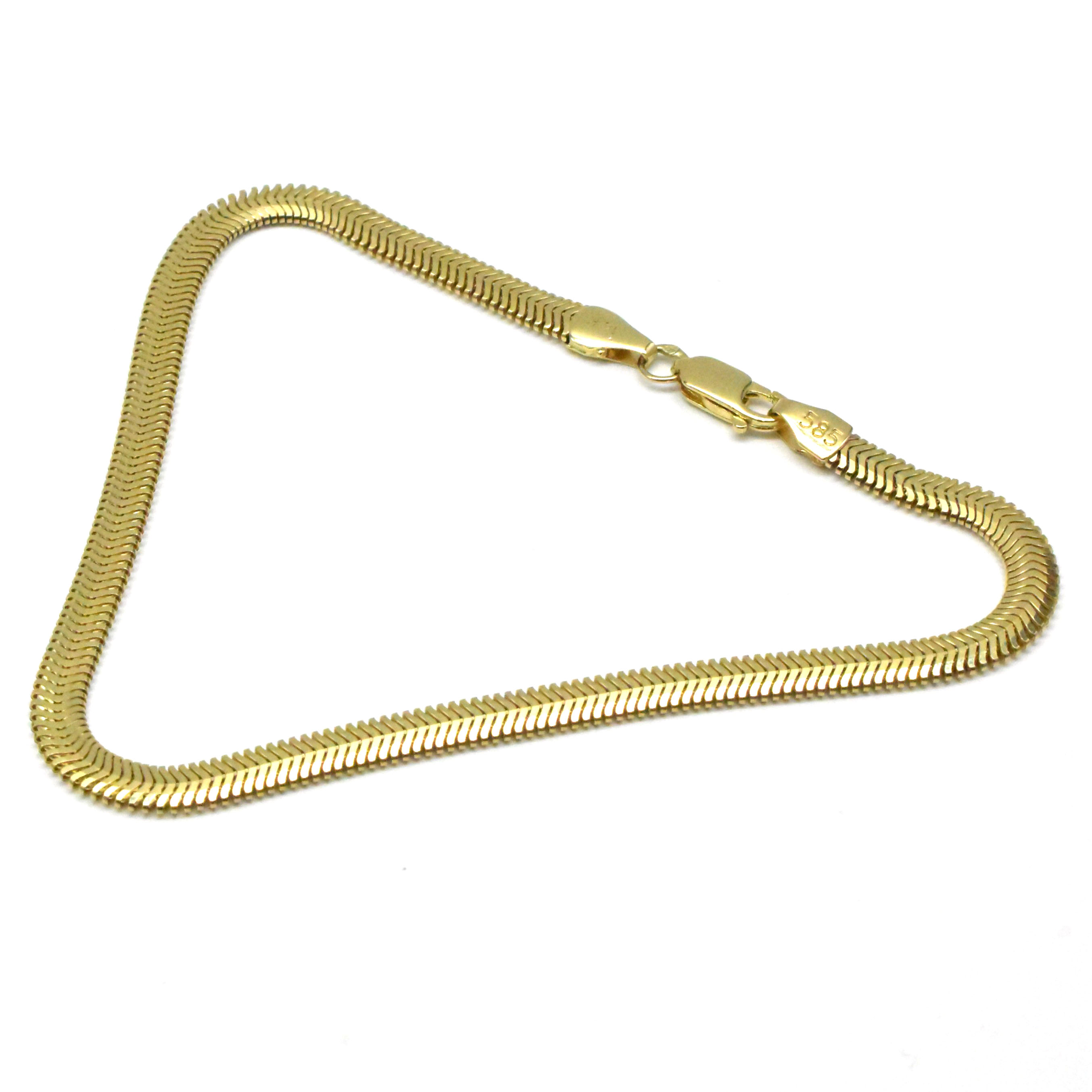 Масивна златна гривна тип Змия от 14 карата злато – Avangard Gold