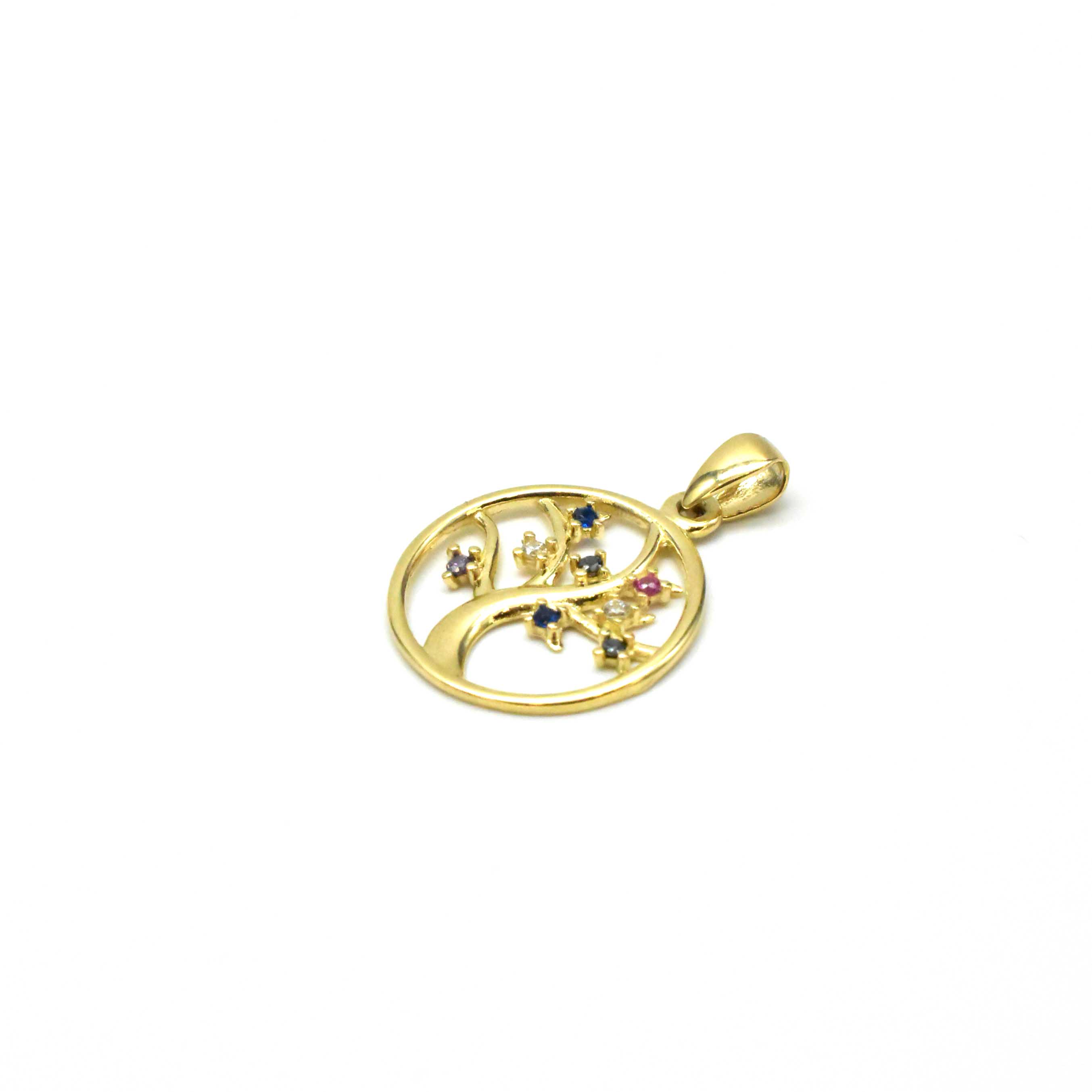 Кръгла ажурна златна висулка 14 карата – Avangard Gold