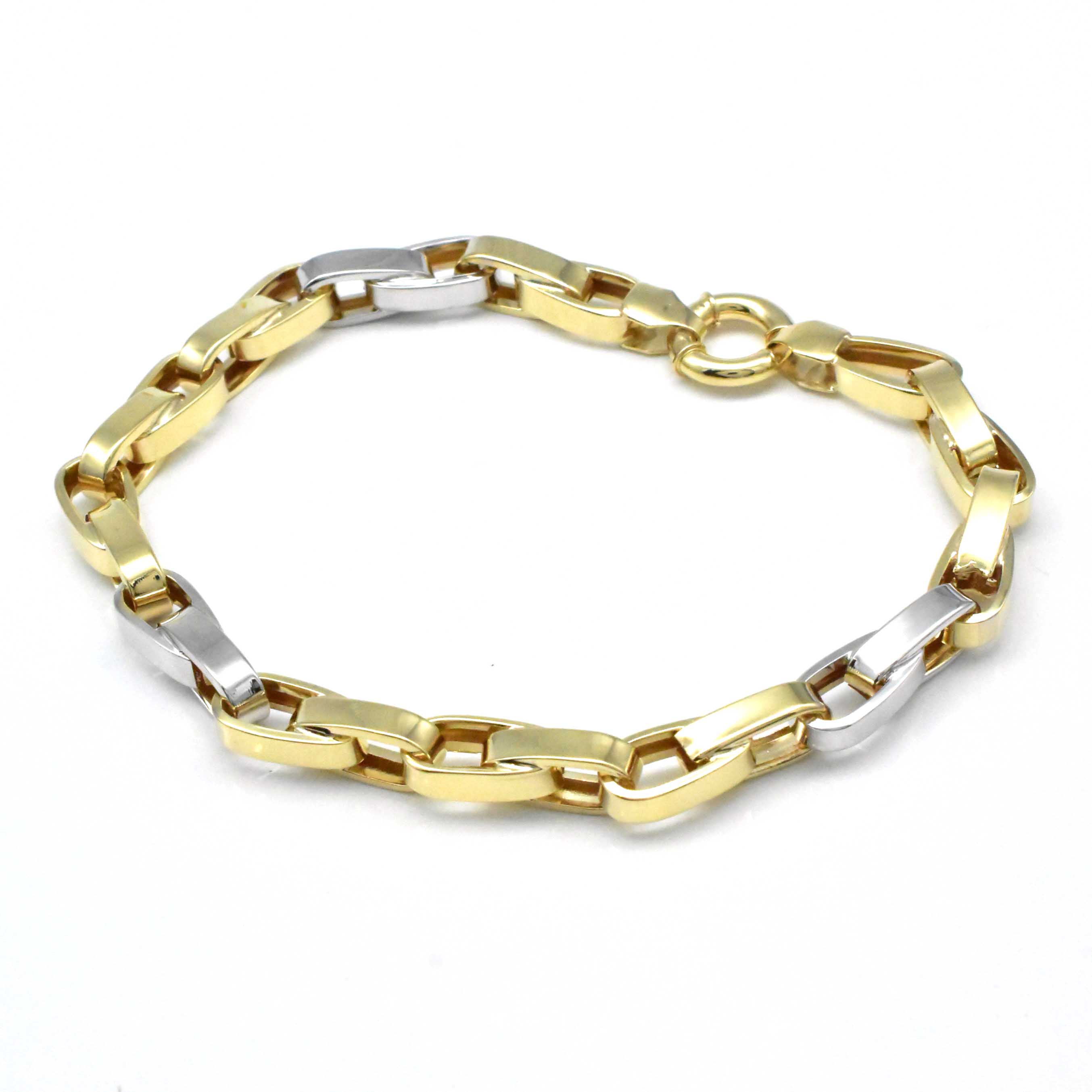 Двуцветна златна гривна Titan Flow 14K