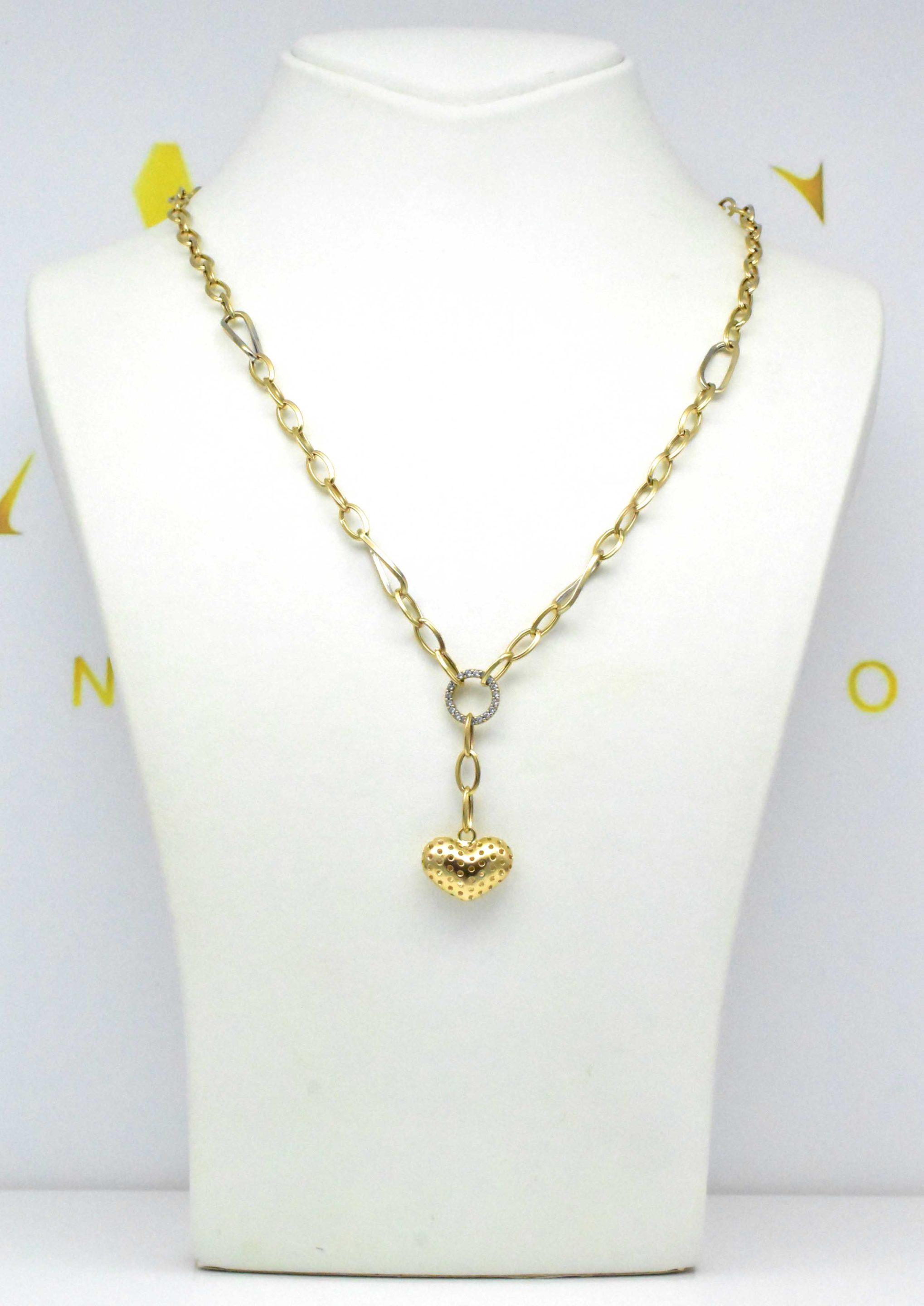 Златно колие Elongated Heart 14К 8.72гр