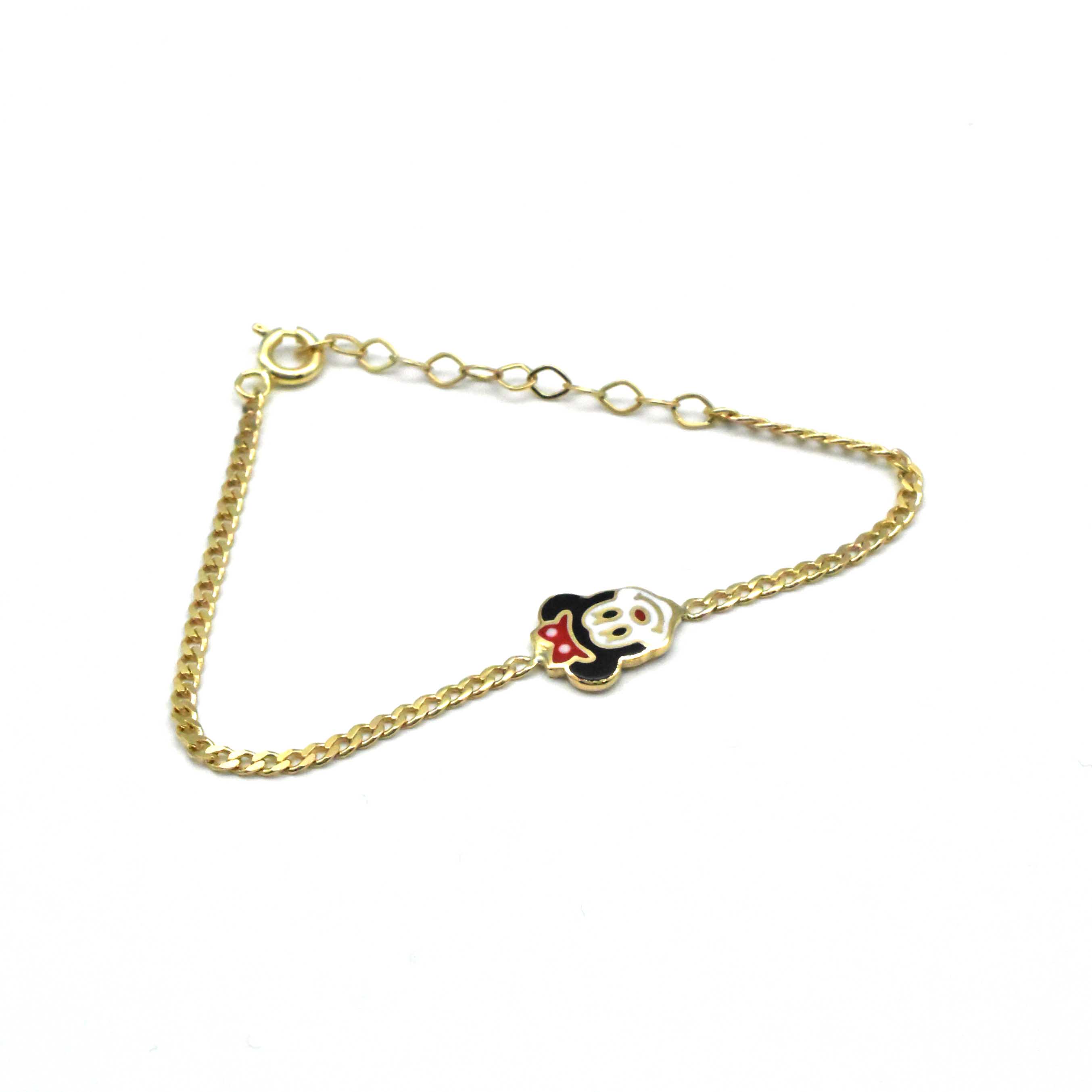 Детска златна гривна Mickey Mouse 14K 1.58гр