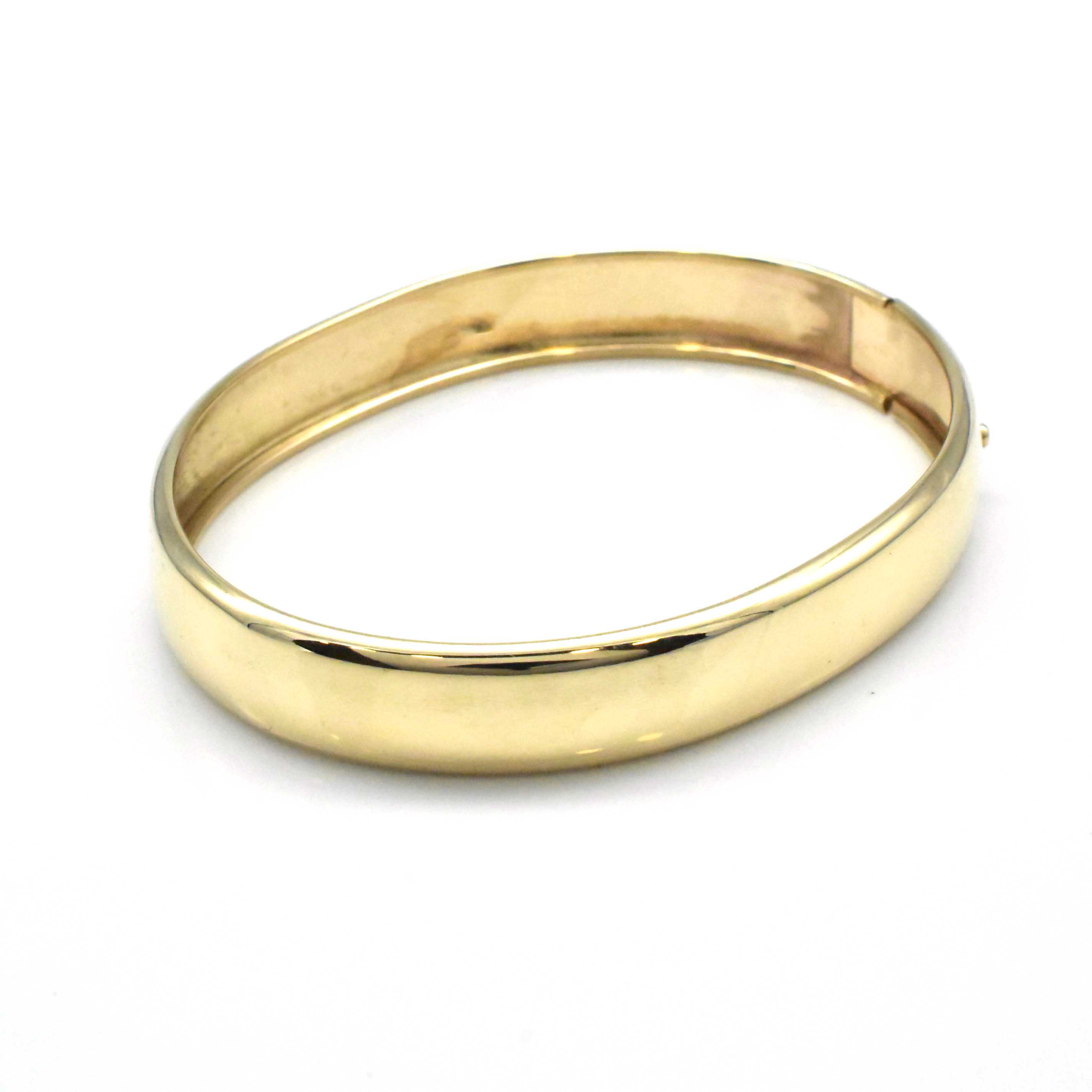 Широка златна гривна Елипса Bold 14K 9.48гр