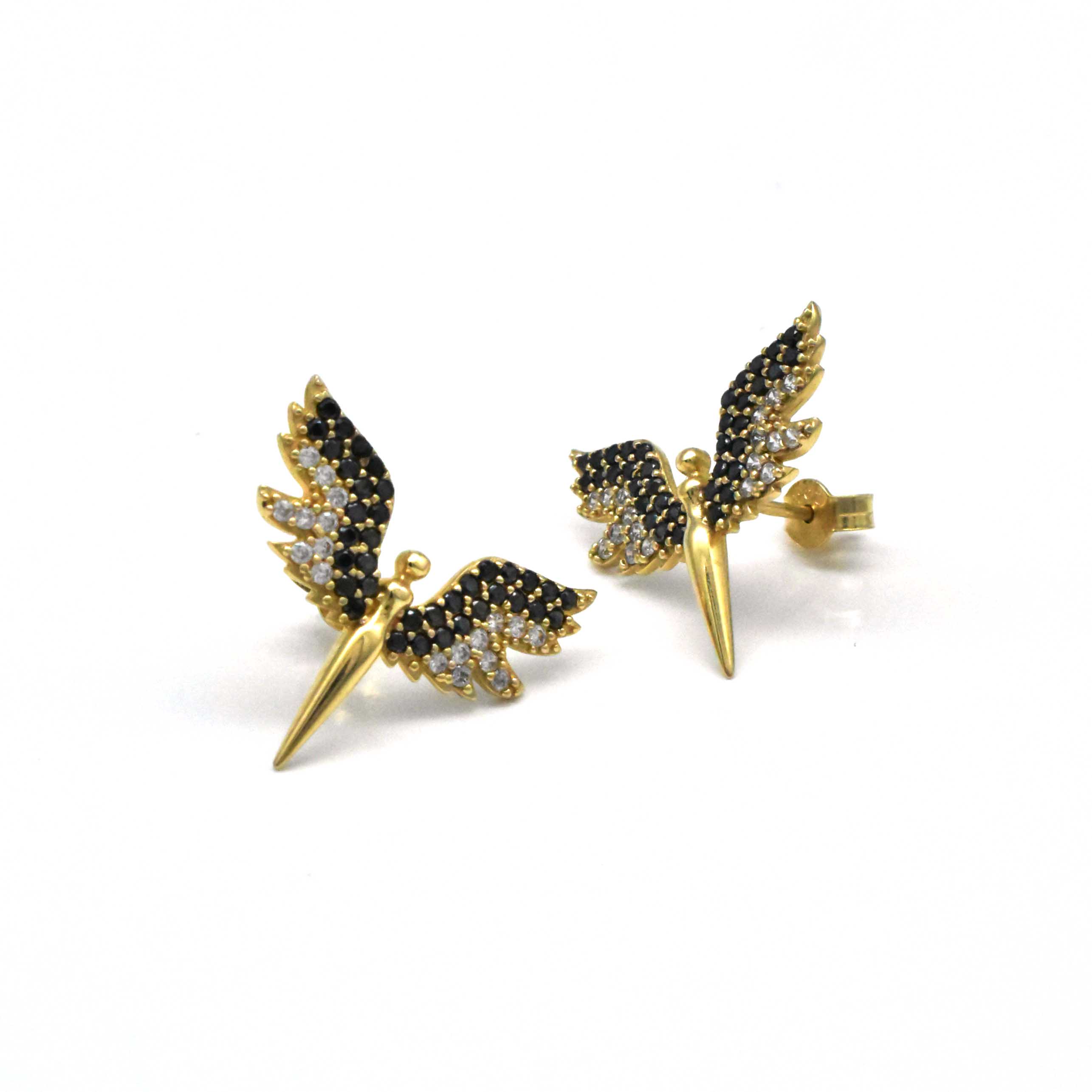 златни обеци ангелски крила 14k Avangard Gold