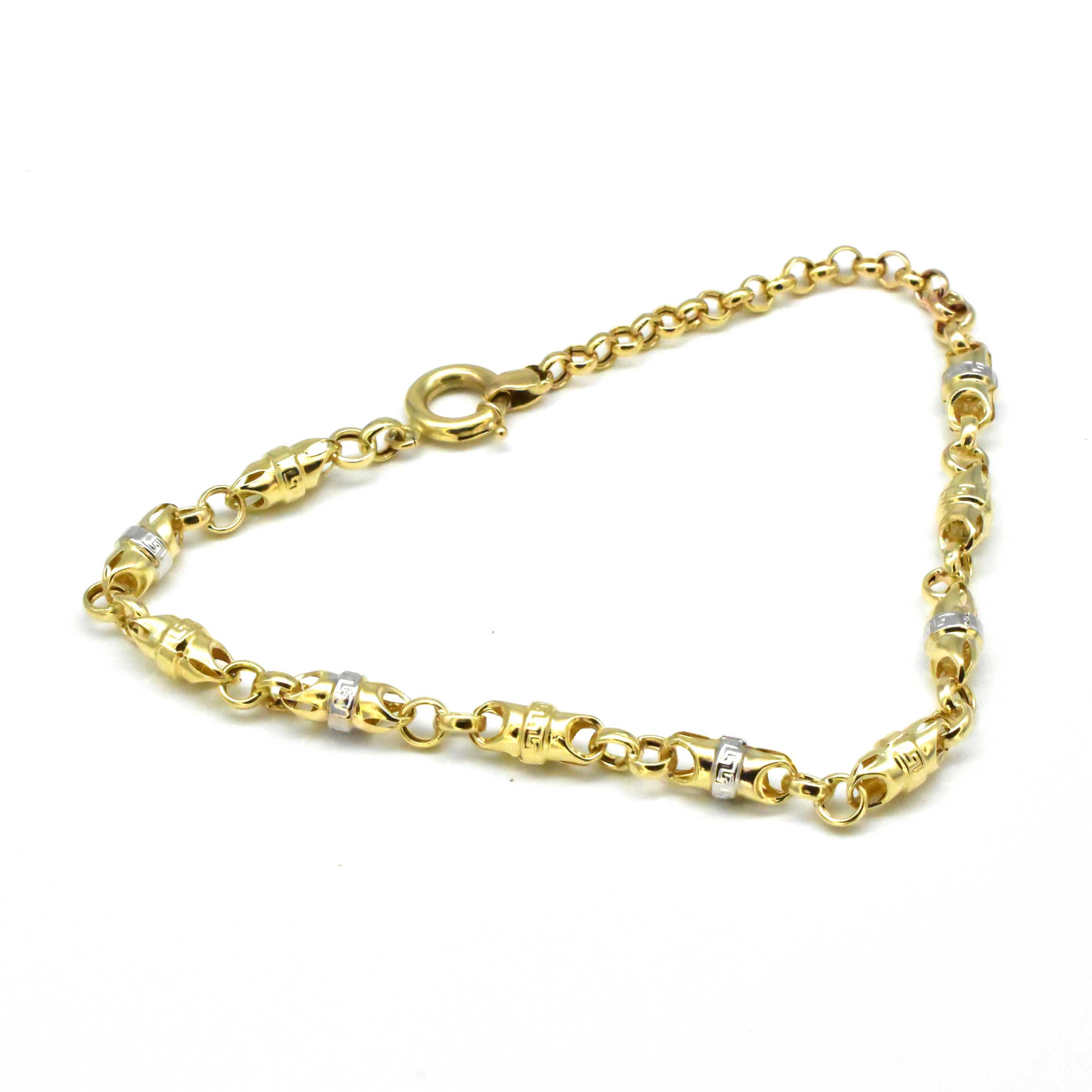 мъжка златна гривна 14k двуцветна Avangard Gold