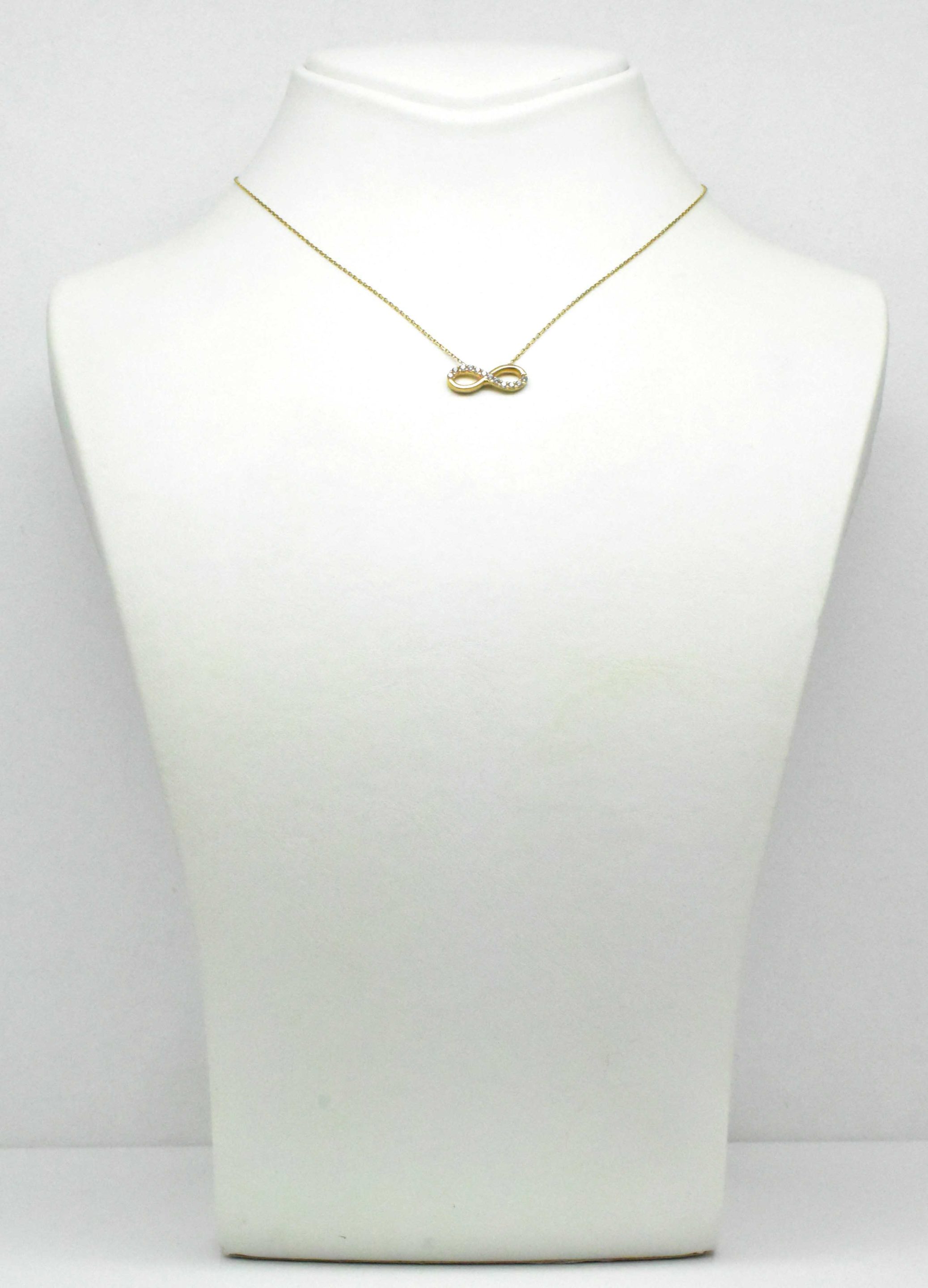 златно колие infinity 14k с цирконий Avangard Gold