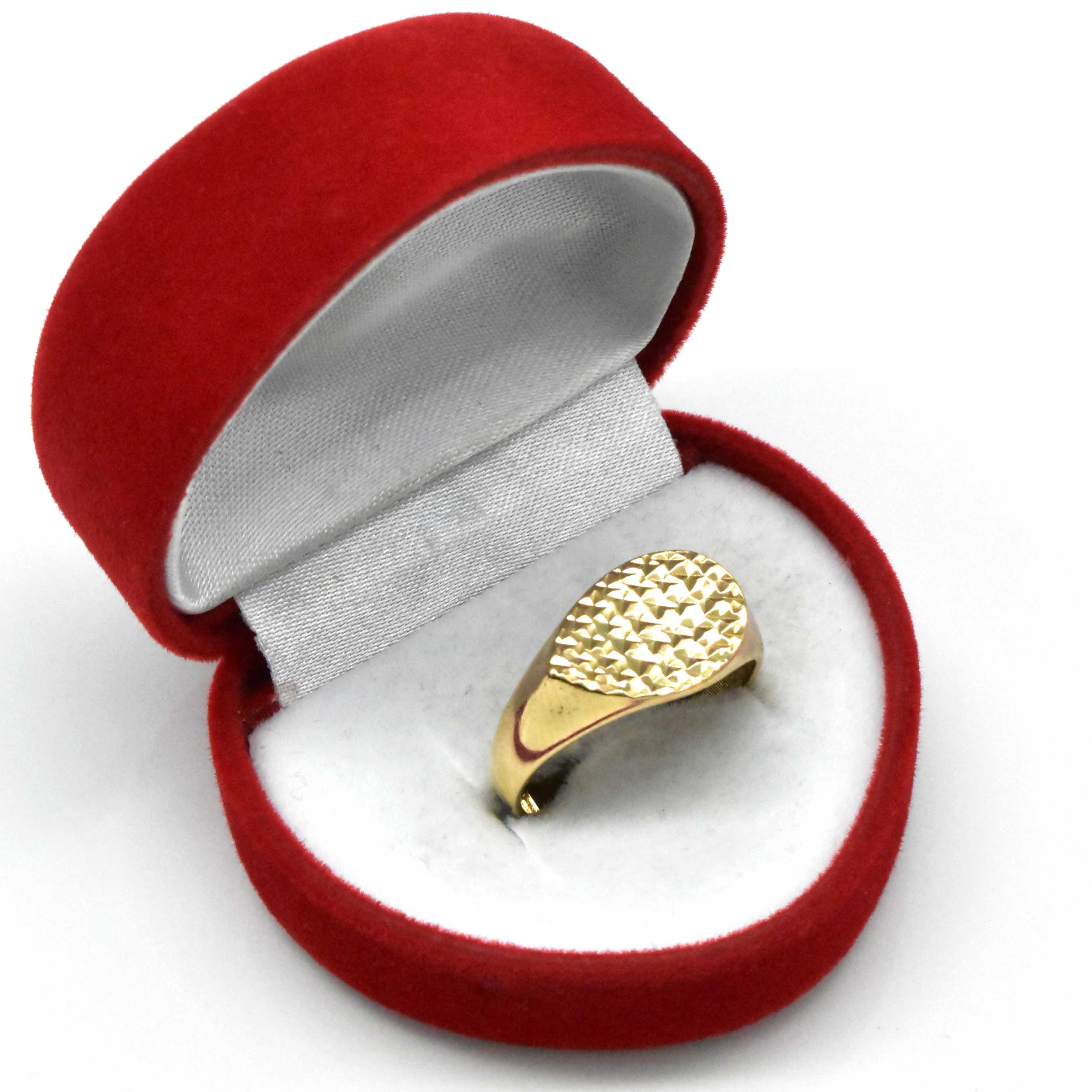 златен пръстен с релефна повърхност 14k Avangard Gold