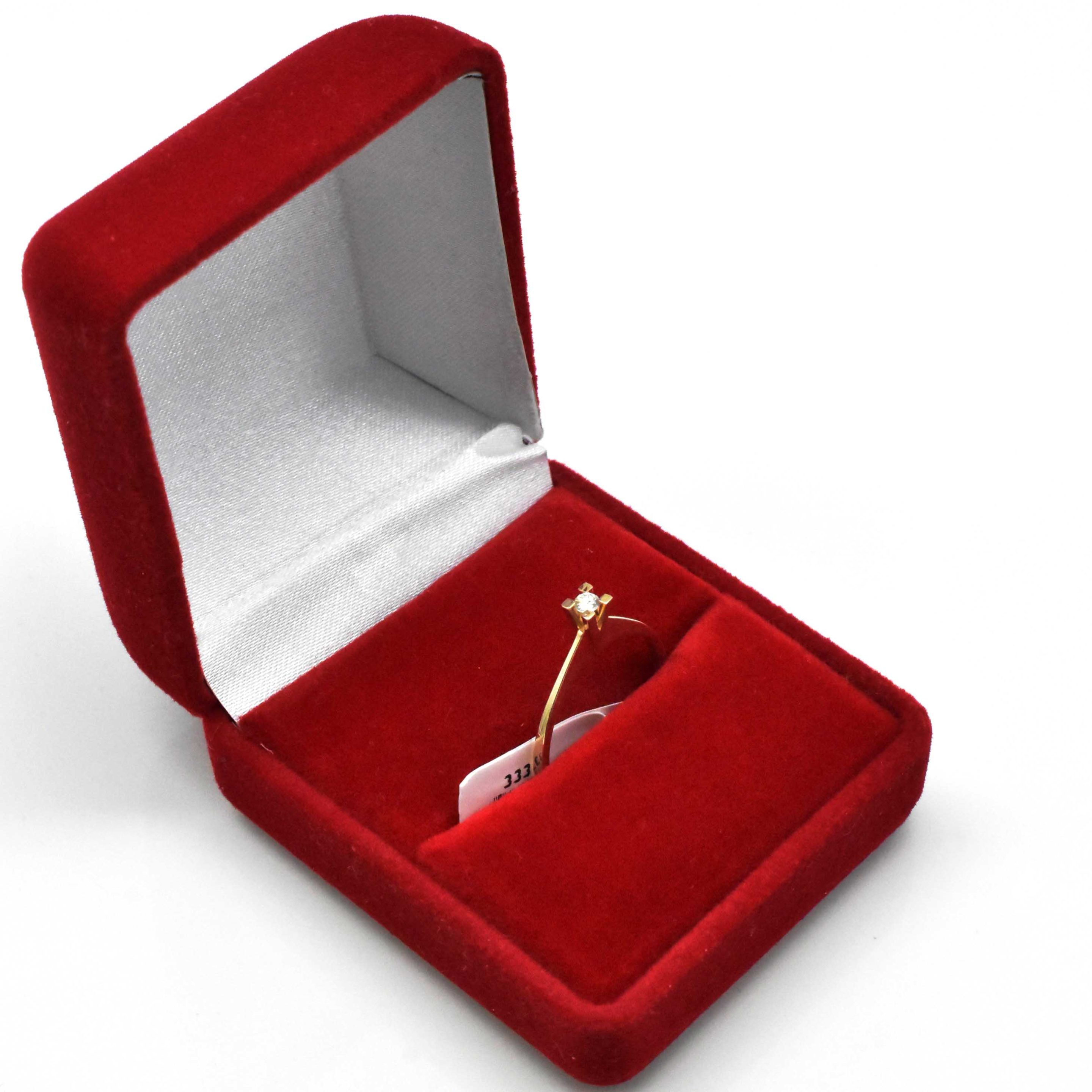 деликатен диамантен пръстен 0.05ct 14k